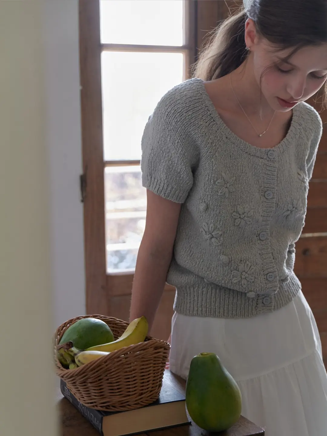 Suzan half cardigan (mint)