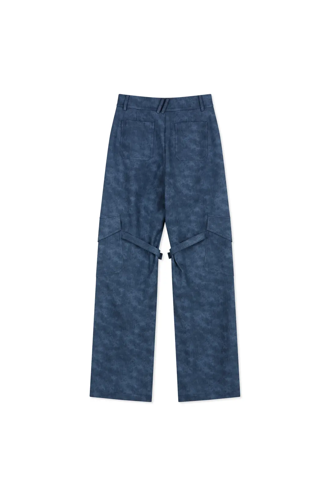 링클 패턴 벨티드 카고 트라우저 (네이비)