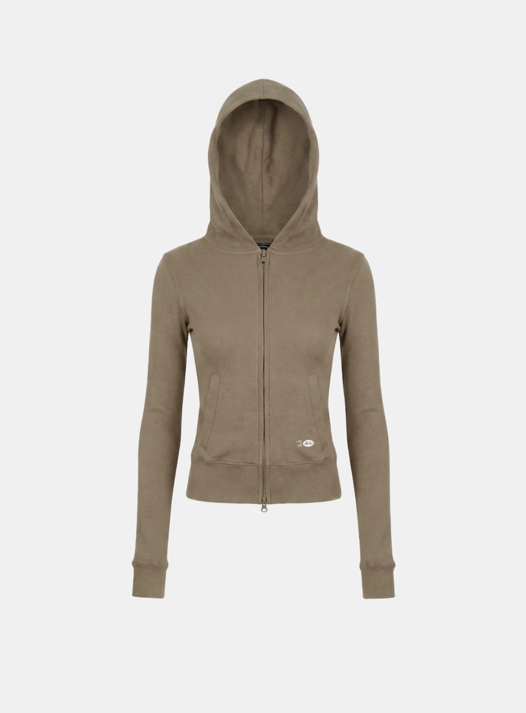 [w-hde26-001] BS Cotton Jersey Zip-Up Hoodie - Tobacco