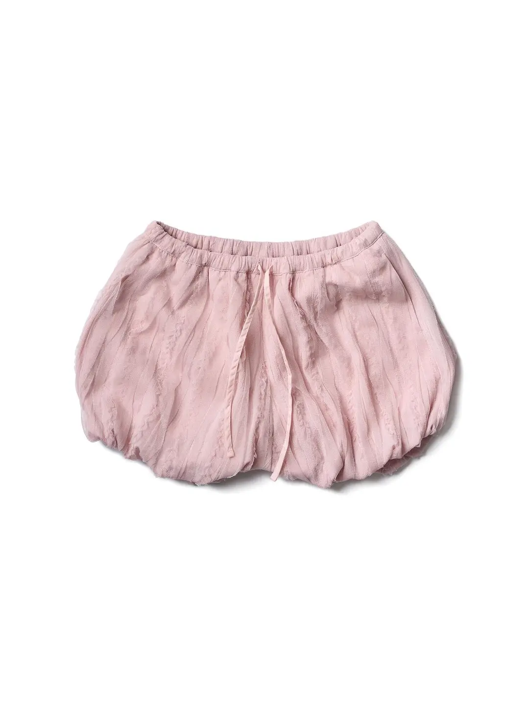 Textured Balloon Shorts - Indi Pink