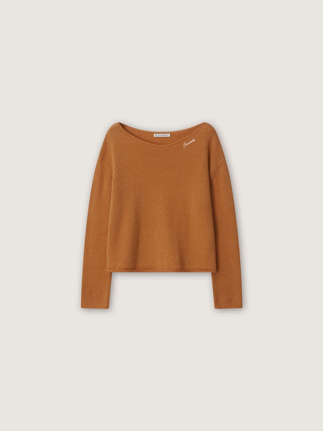 [2nd] Spring Mont Off-Shoulder Knit - Carrot