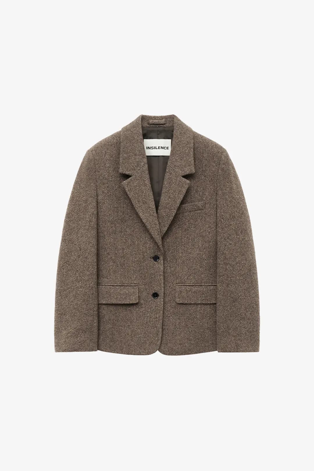 클래식 울 자켓 MELANGE BROWN