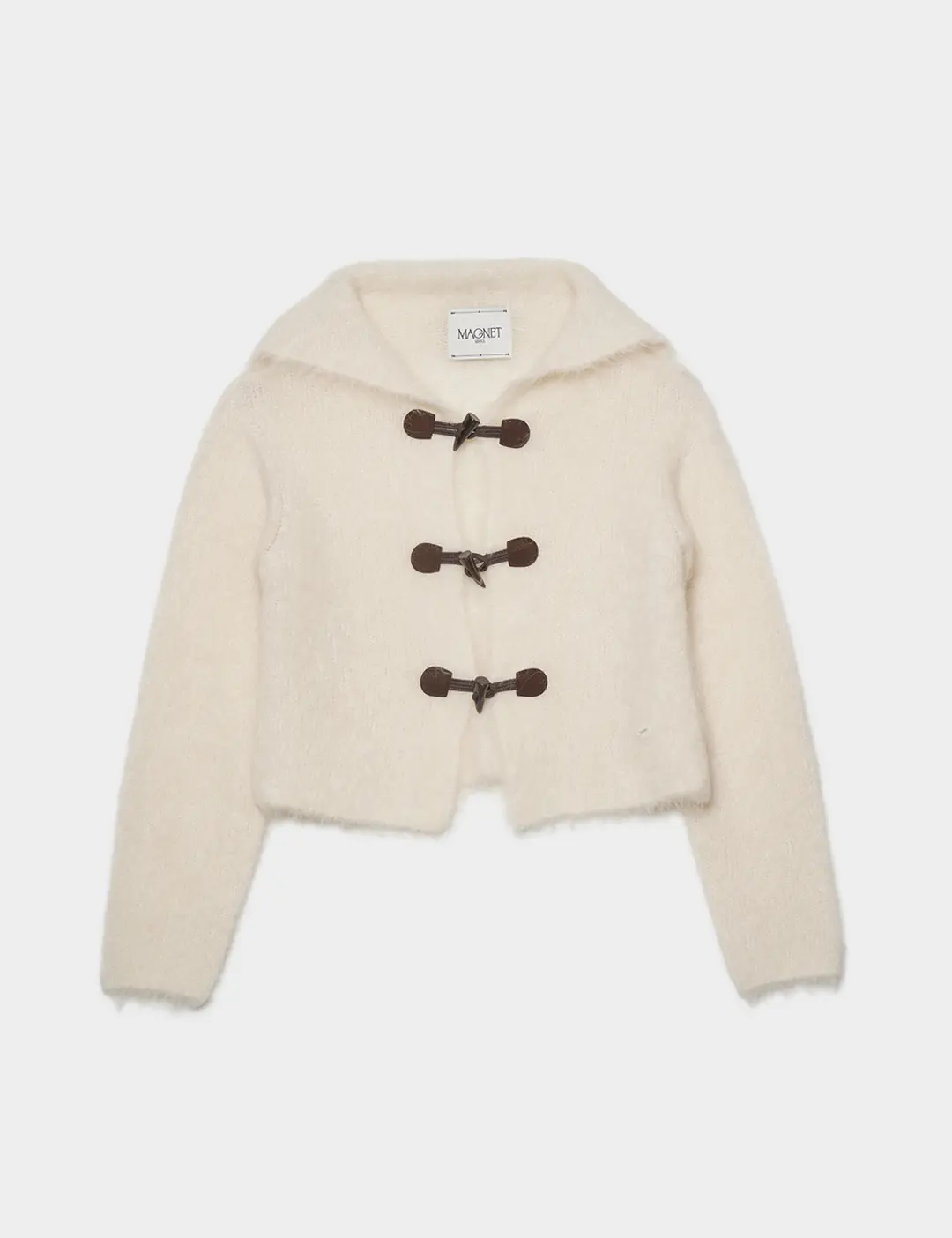 Toggle Alpaca Cardigan (Ivory)