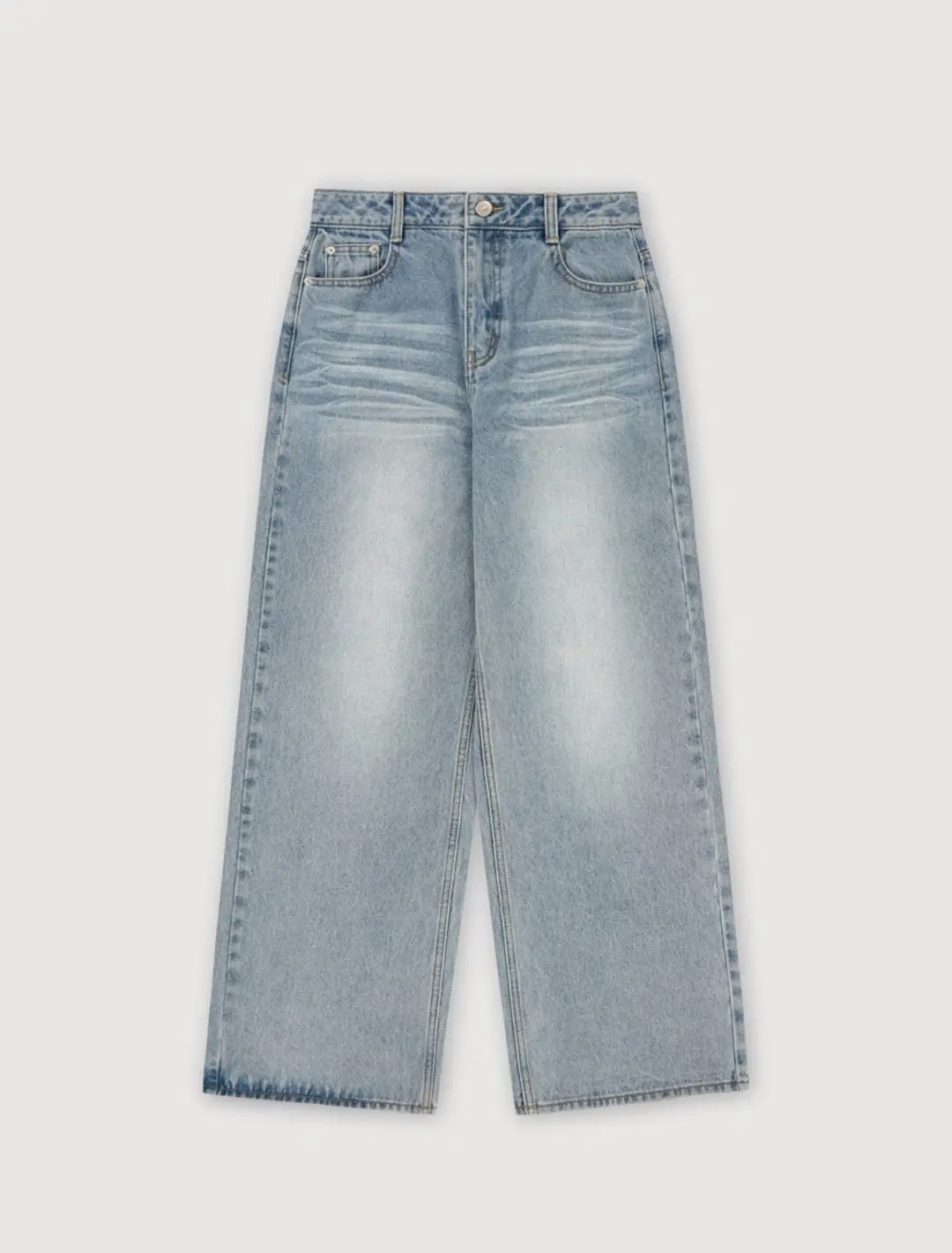 CLASSIC MID-RISE DENIM PANTS [BLUE]