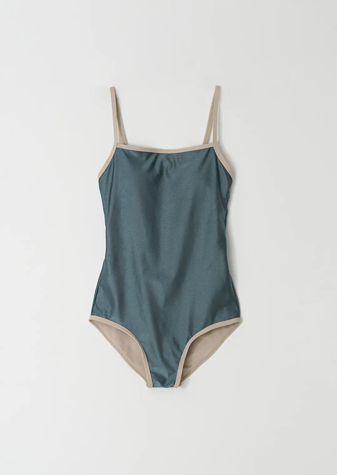 glossy swim suit-green