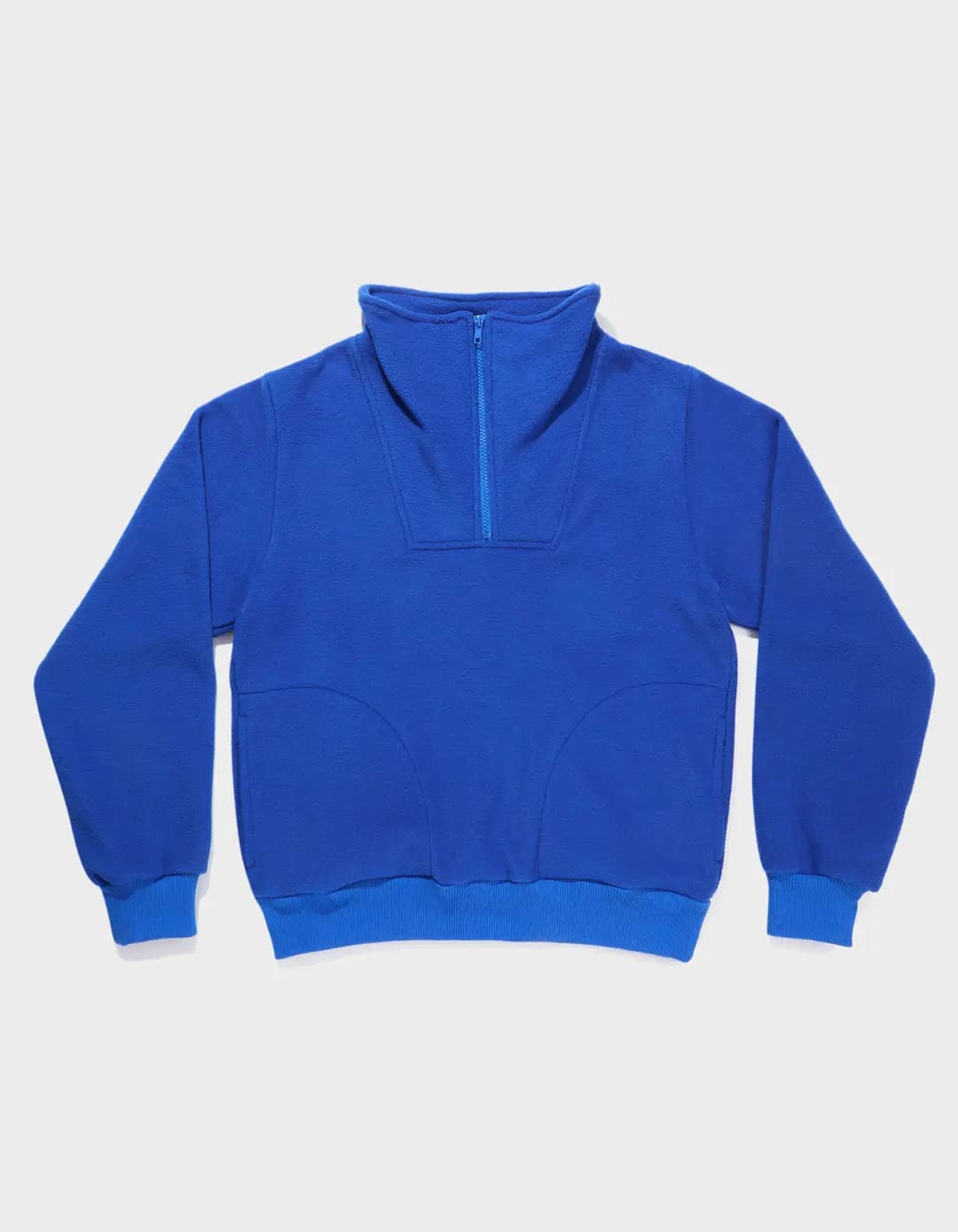 [-50%] 80s Fleece Half Zip up Pullover (Blue)
