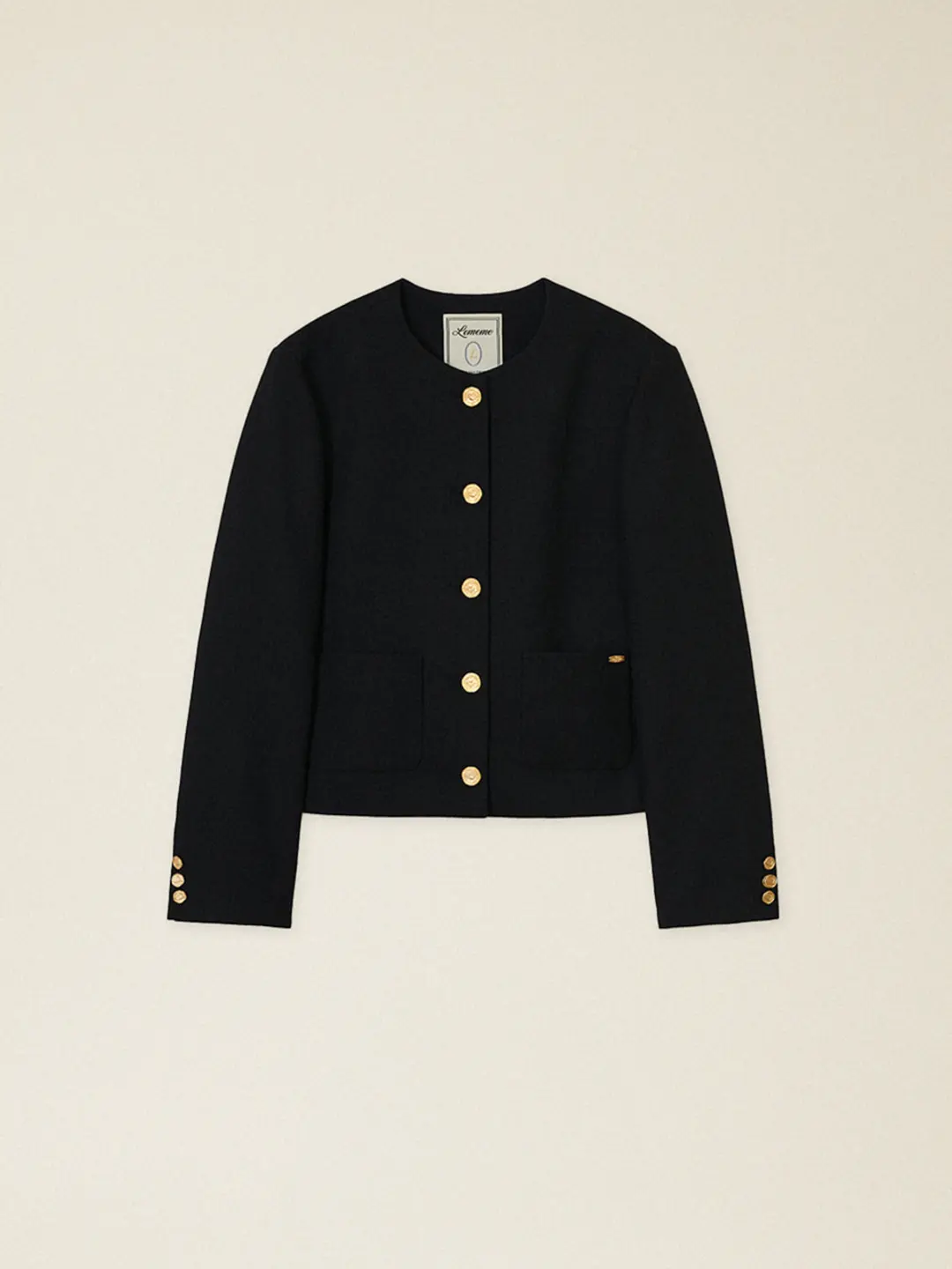 쁘띠 트위드 자켓 블랙