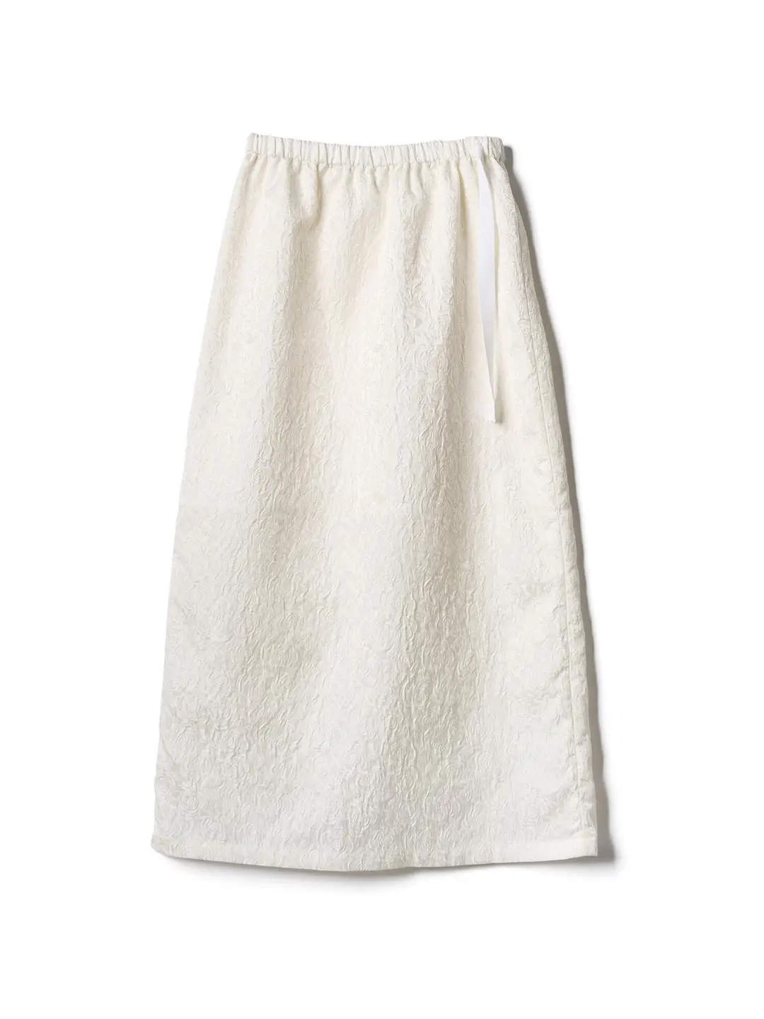 Rose Jacquard Long Skirt - Ivory