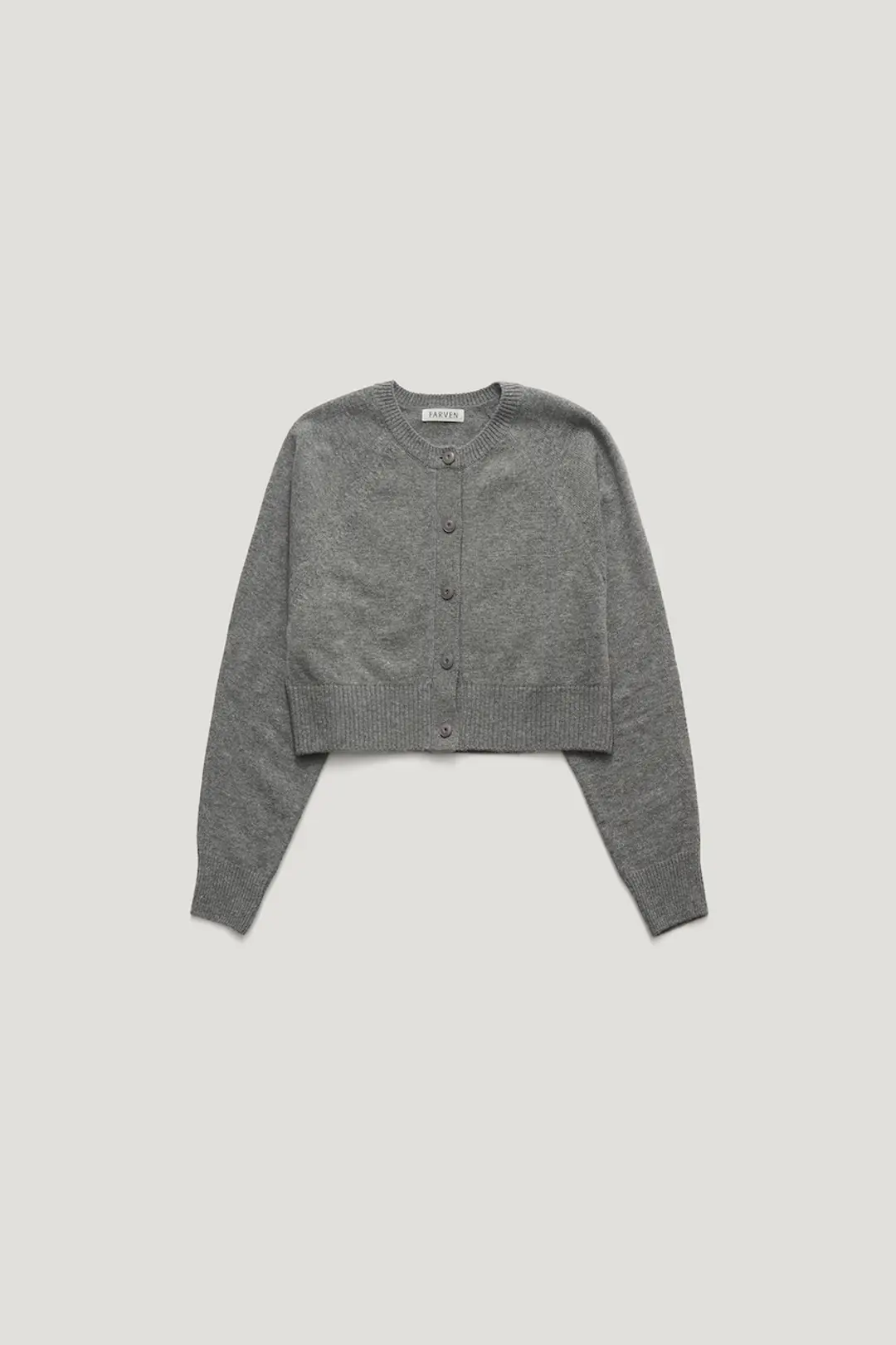 GARDEN WOOL CROP CARDIGAN_GRAY / ₩145,000