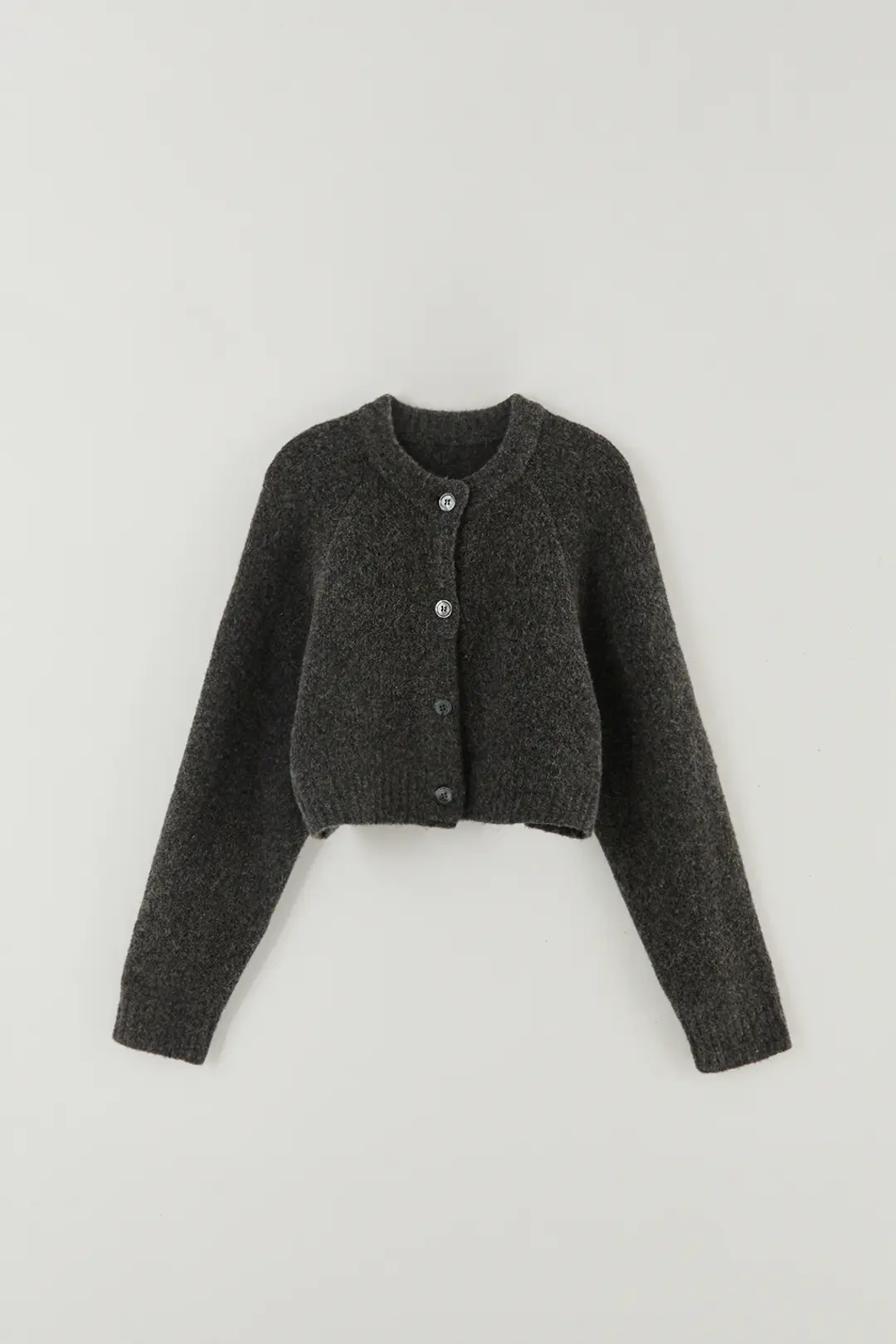 래글런 크롭 가디건 CHARCOAL