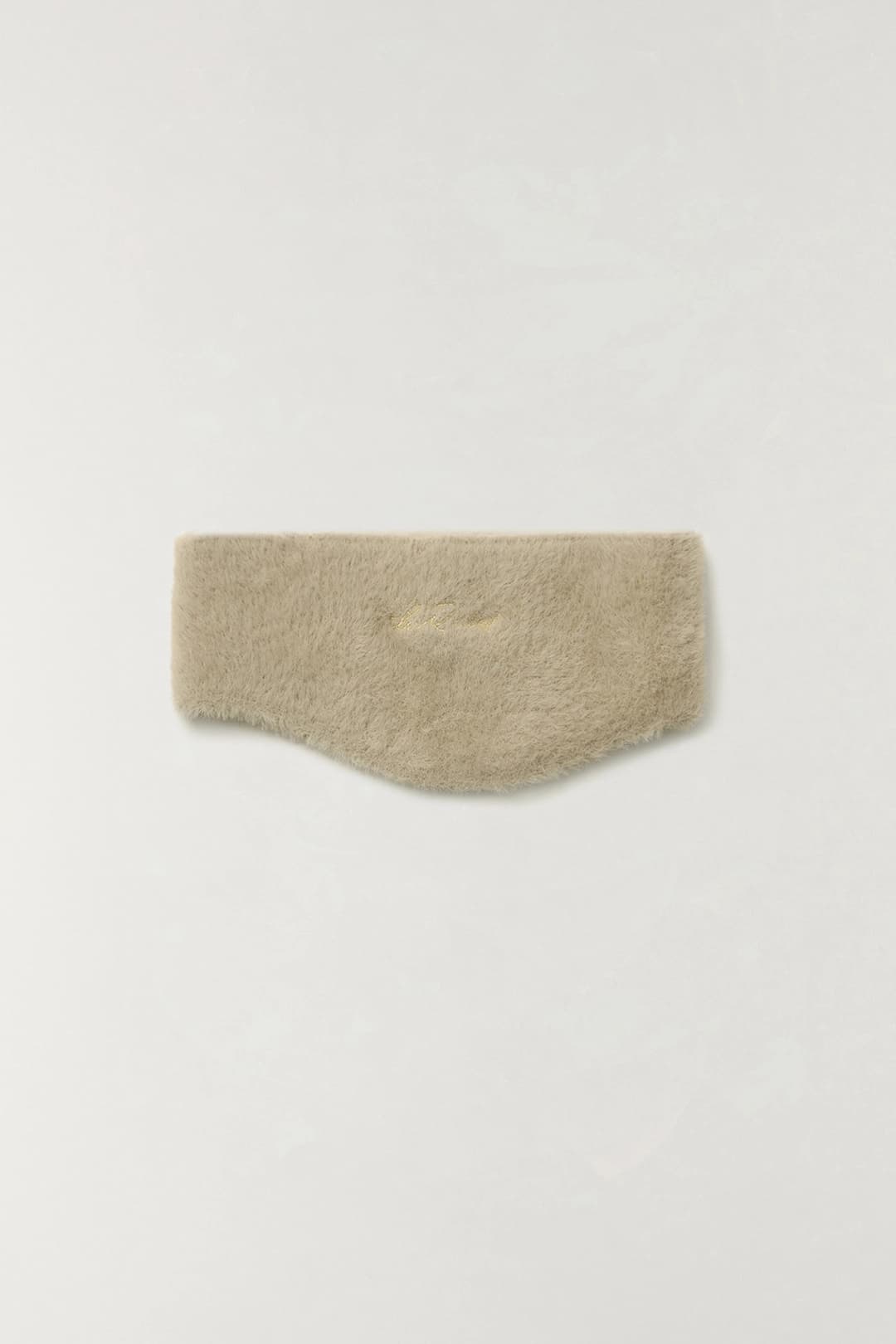 로고 니트 헤어밴드 KHAKI BEIGE