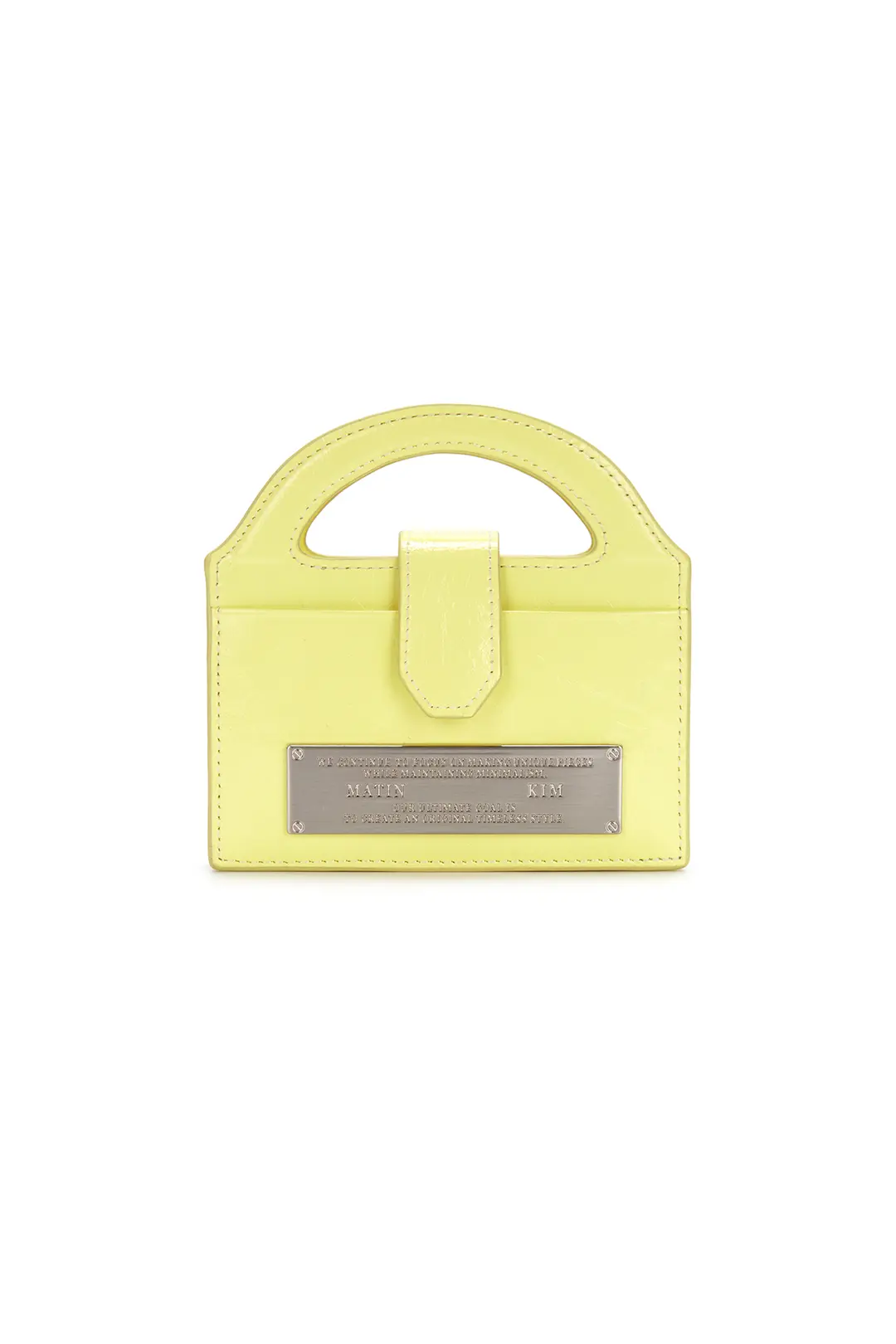 HANDLE ACCORDION CHAIN WALLET IN LIGHT YELLOW