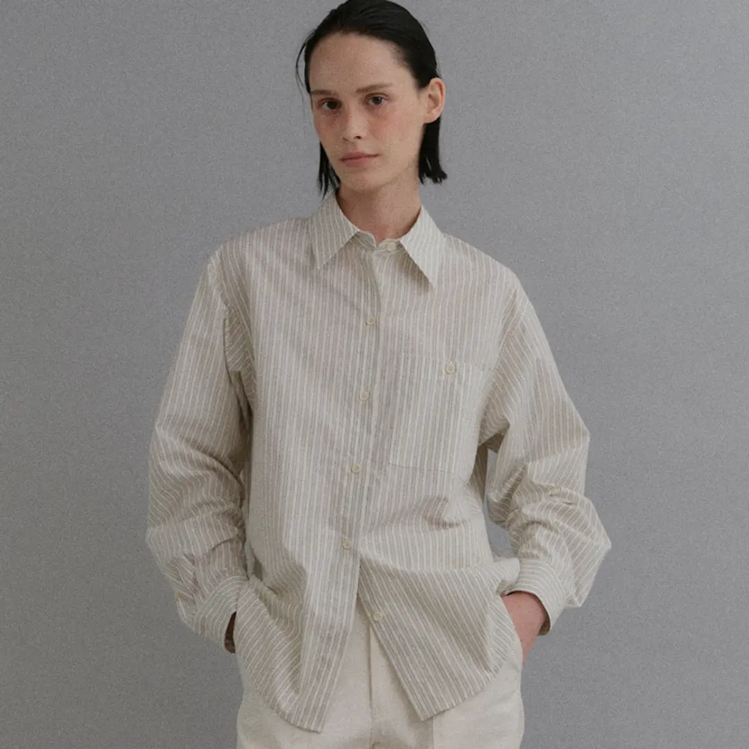 ICHIMEN Stripe shirt_by Japan Fabric