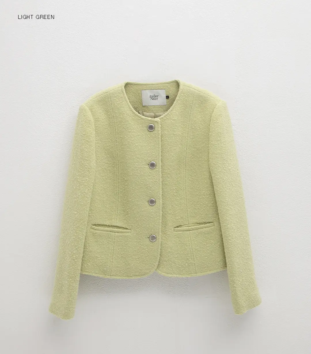 (JK-3009)SPRING BOUCLE SET-UP JACKET