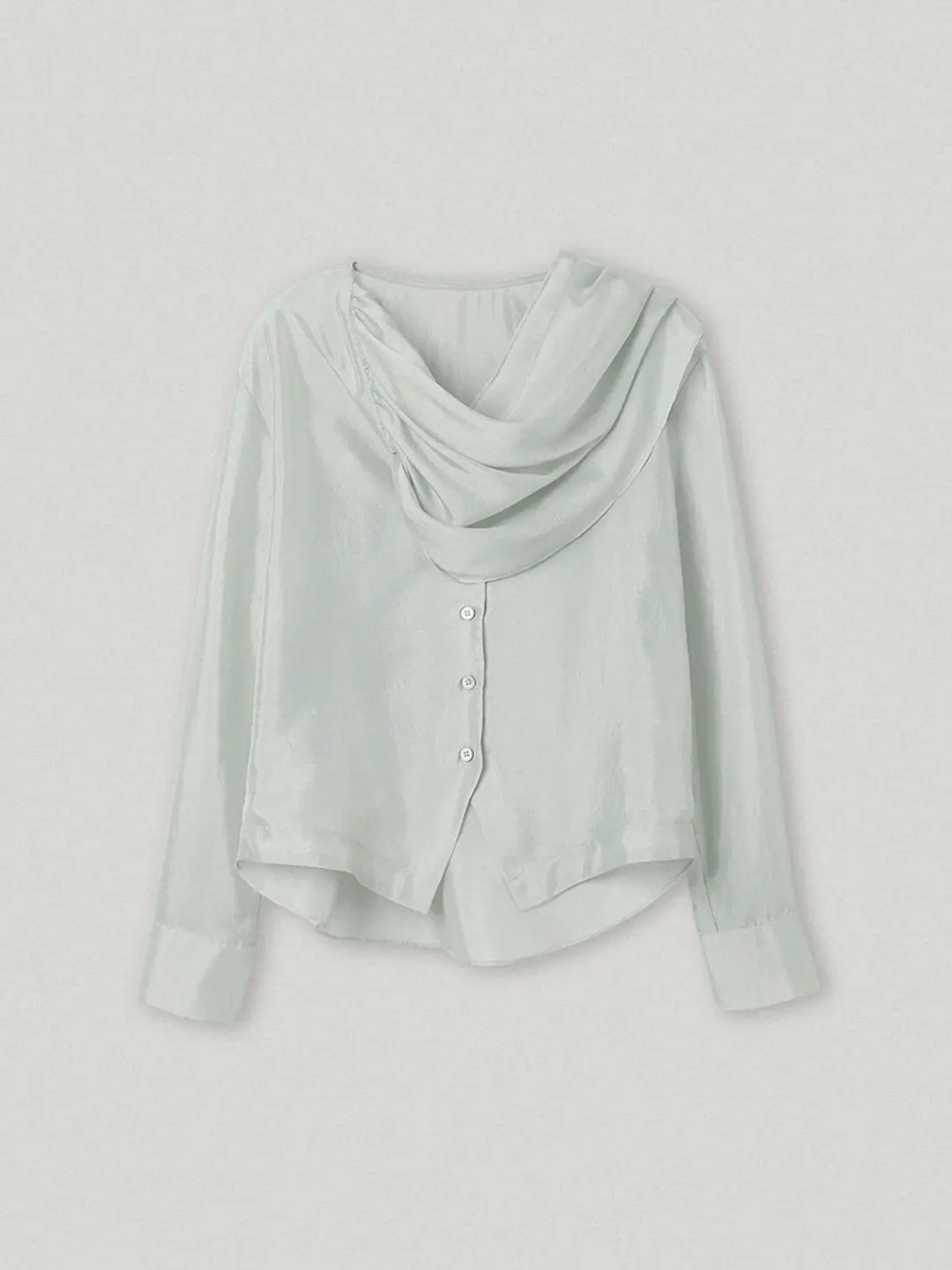 Moonlit Draped Blouse Pale Mint (2nd)