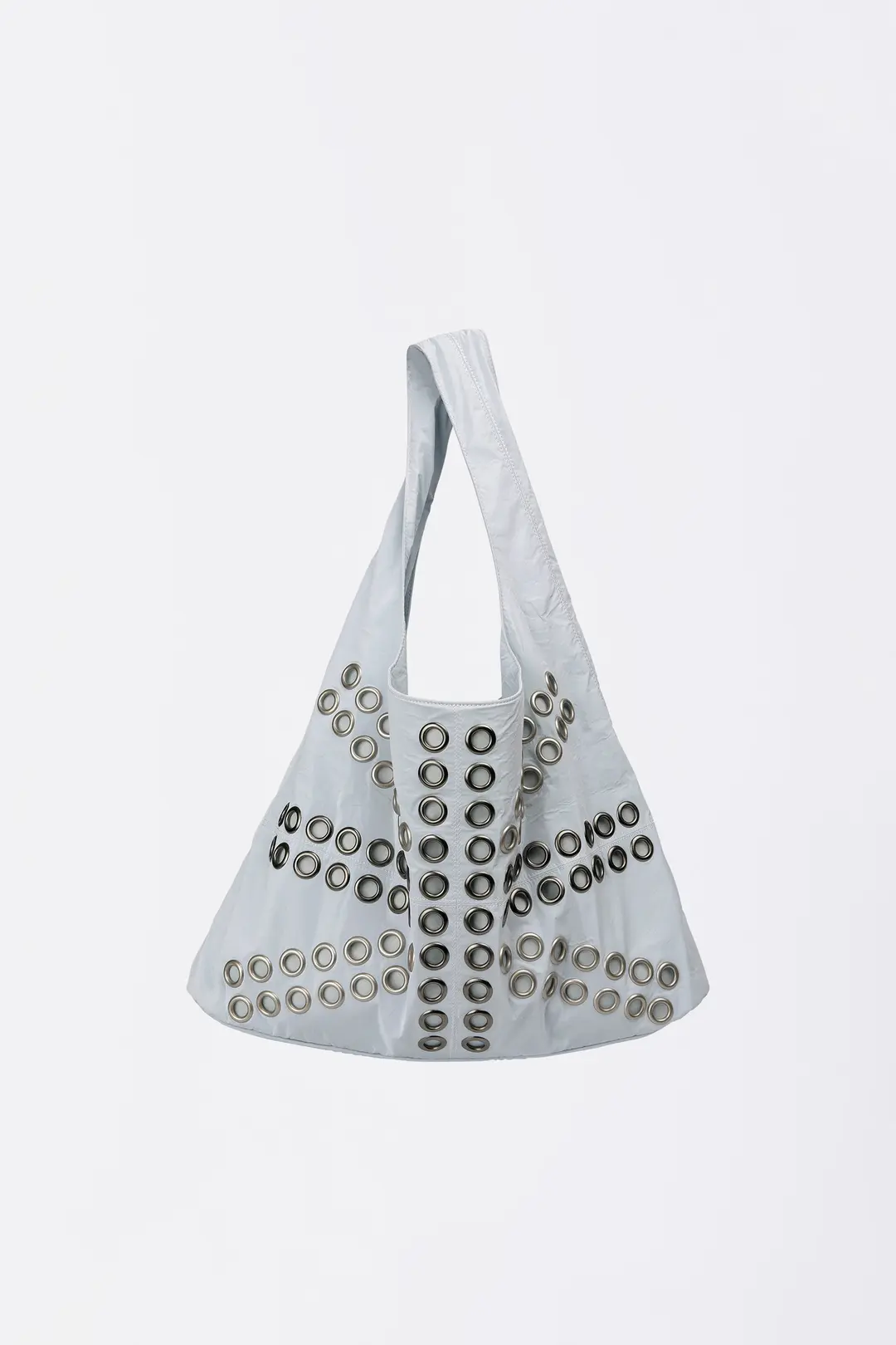 Stud Metallic Hobo Bag Baby Blue
