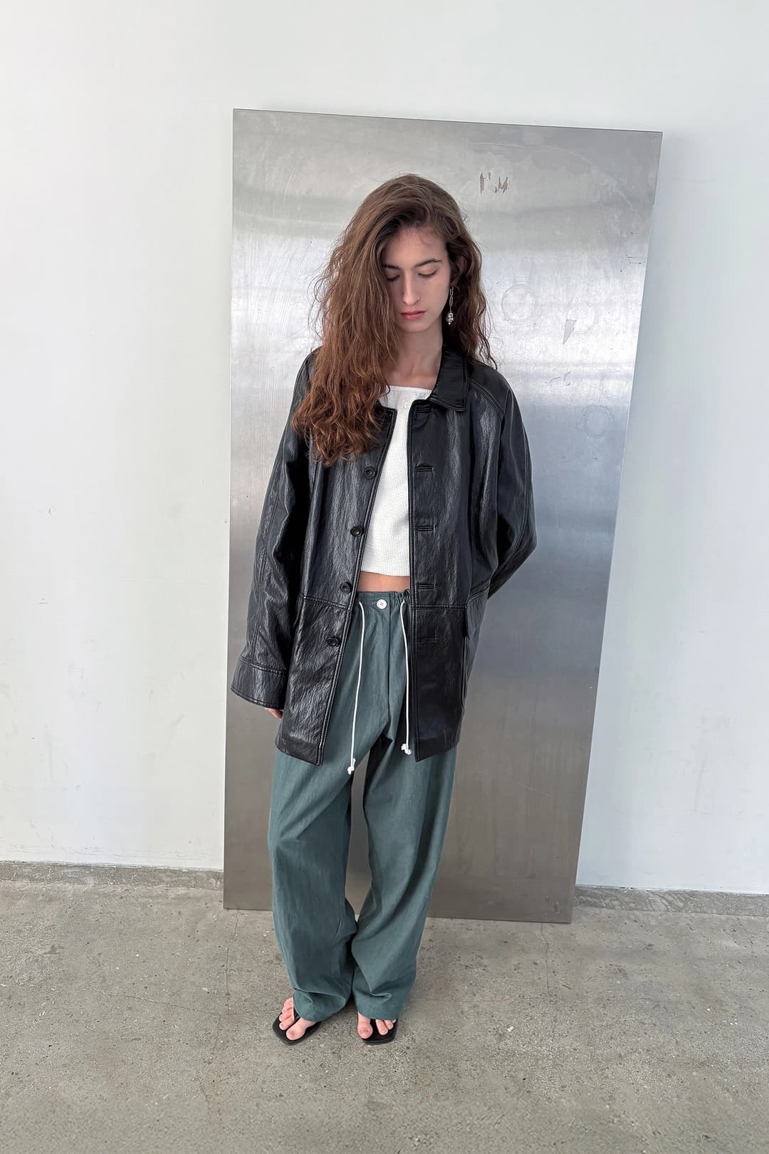 soft wide pants_rich green