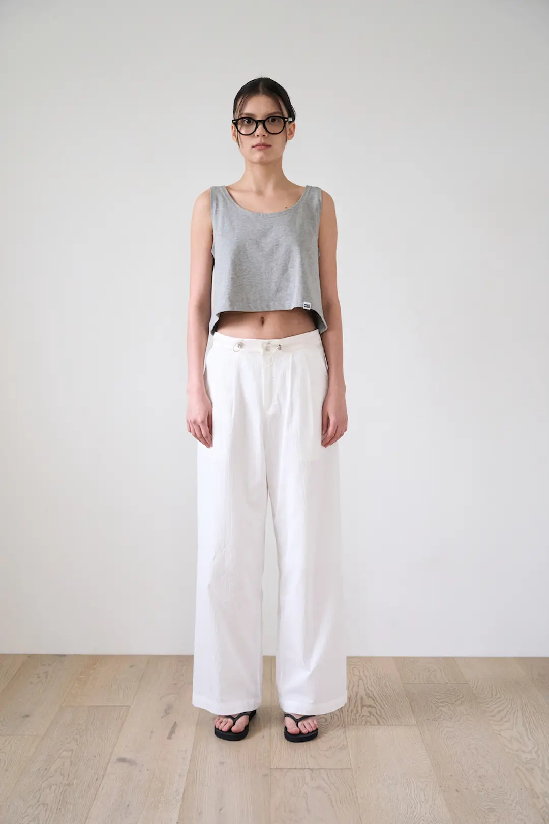 Flare crop sleeveless