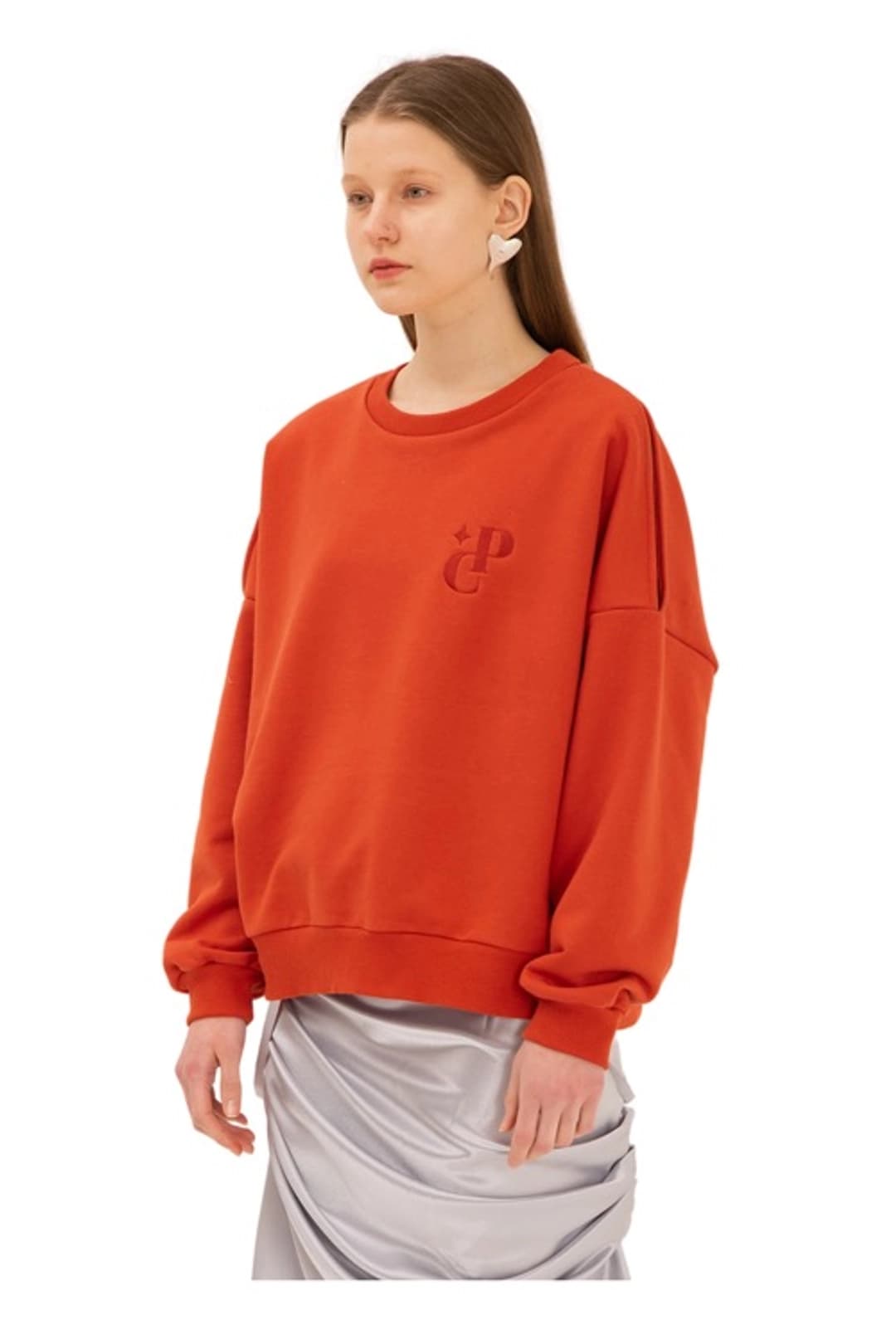 slit sweatshirt (orange)