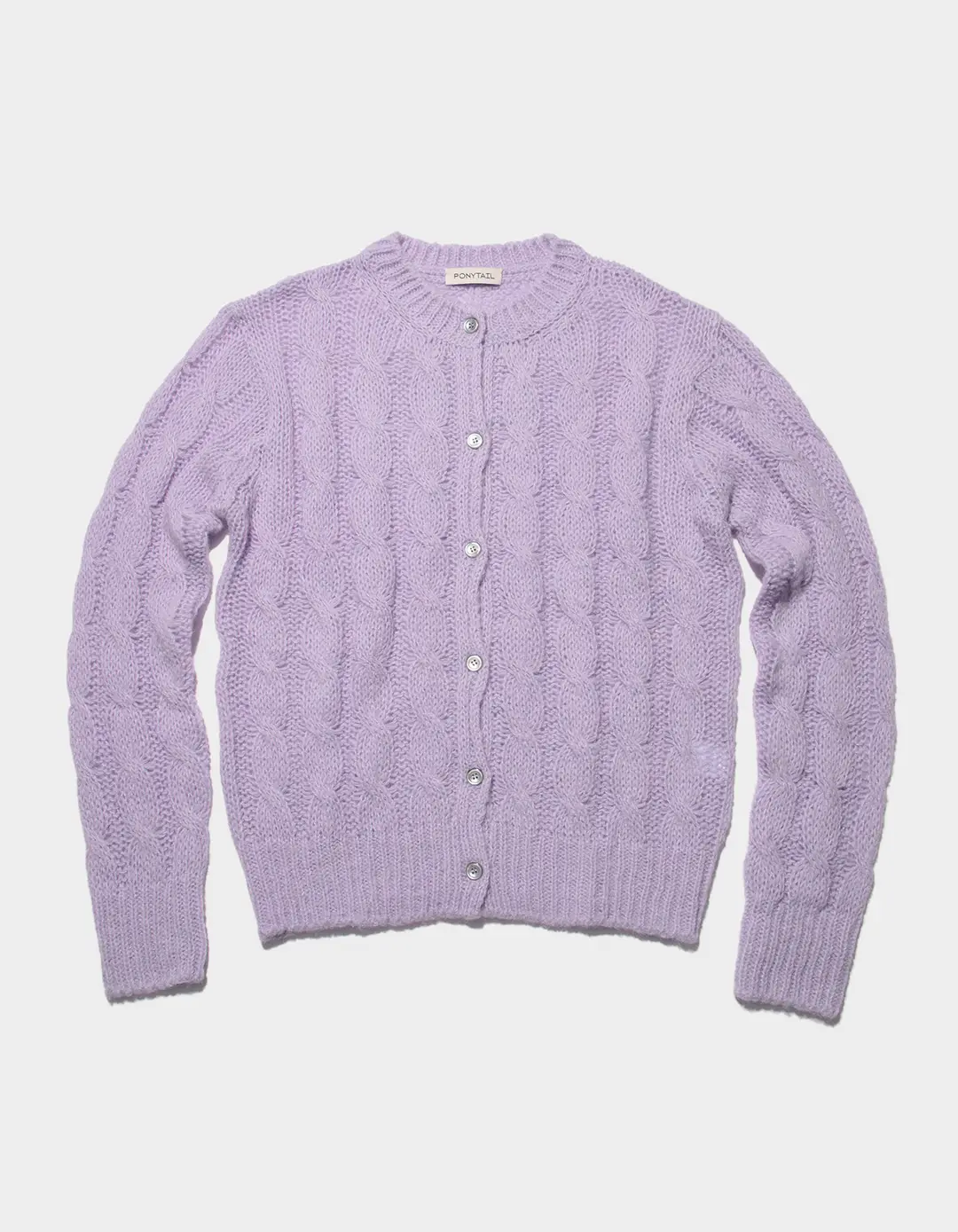 [-30%] Grandma Chunky Knit Cardigan (Lavender Rose)