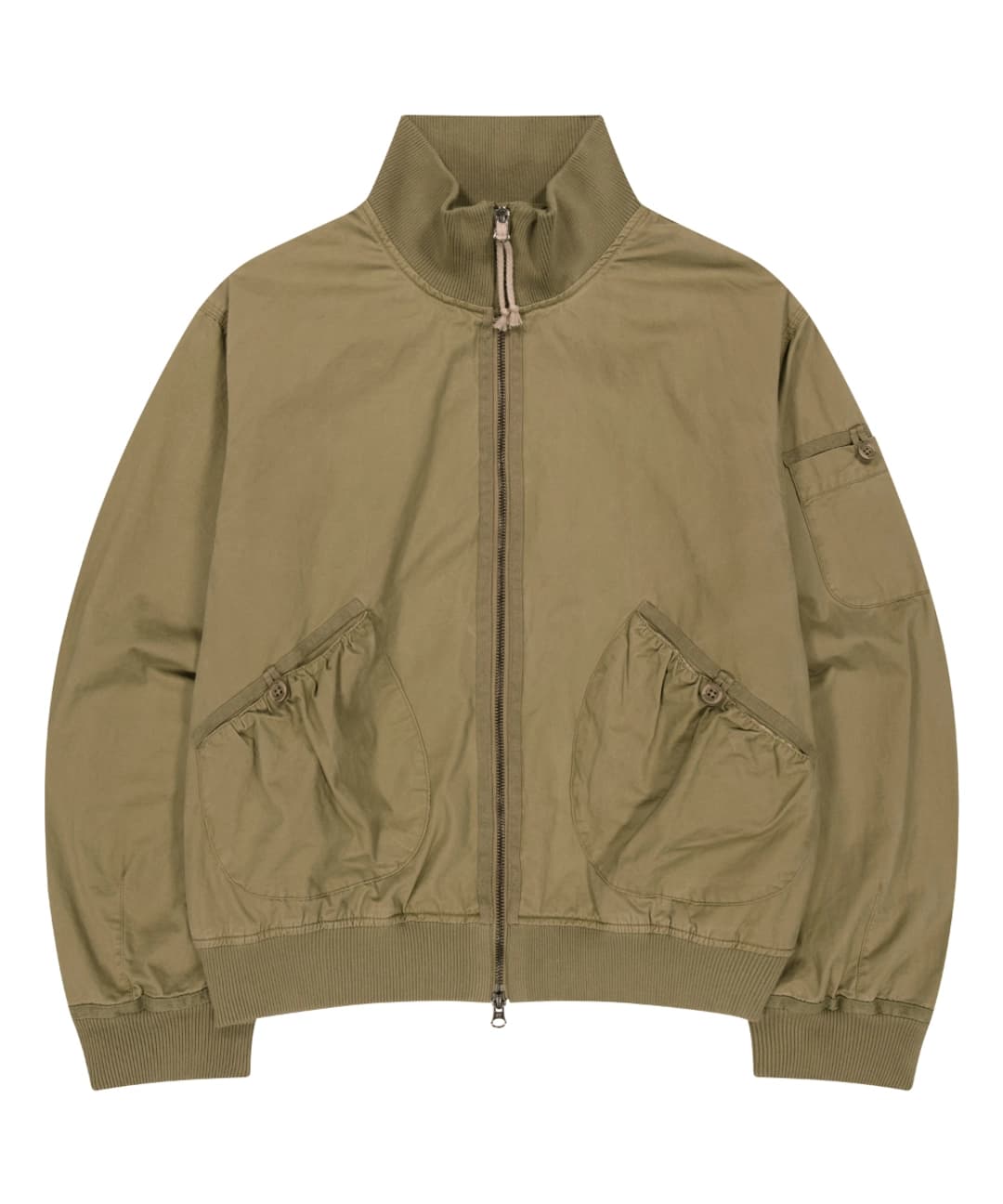 DUSTY COTTON BOMBER JACKET BEIGE