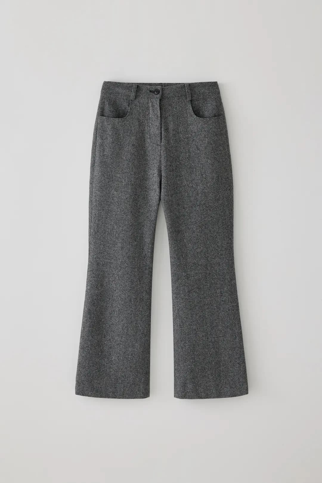 T/T Bokashi semi bootcut pants (charcoal)