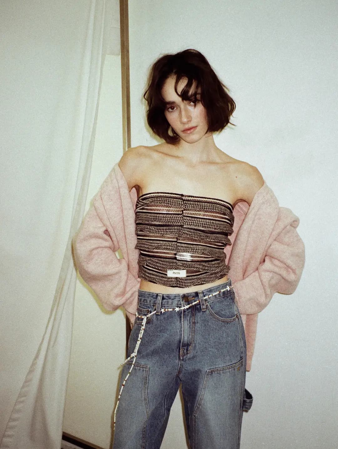 RUFFLE SCARF - STRIPE