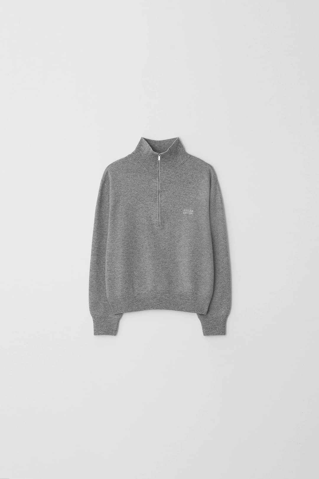 Half Zip-Up Sweater (gray)