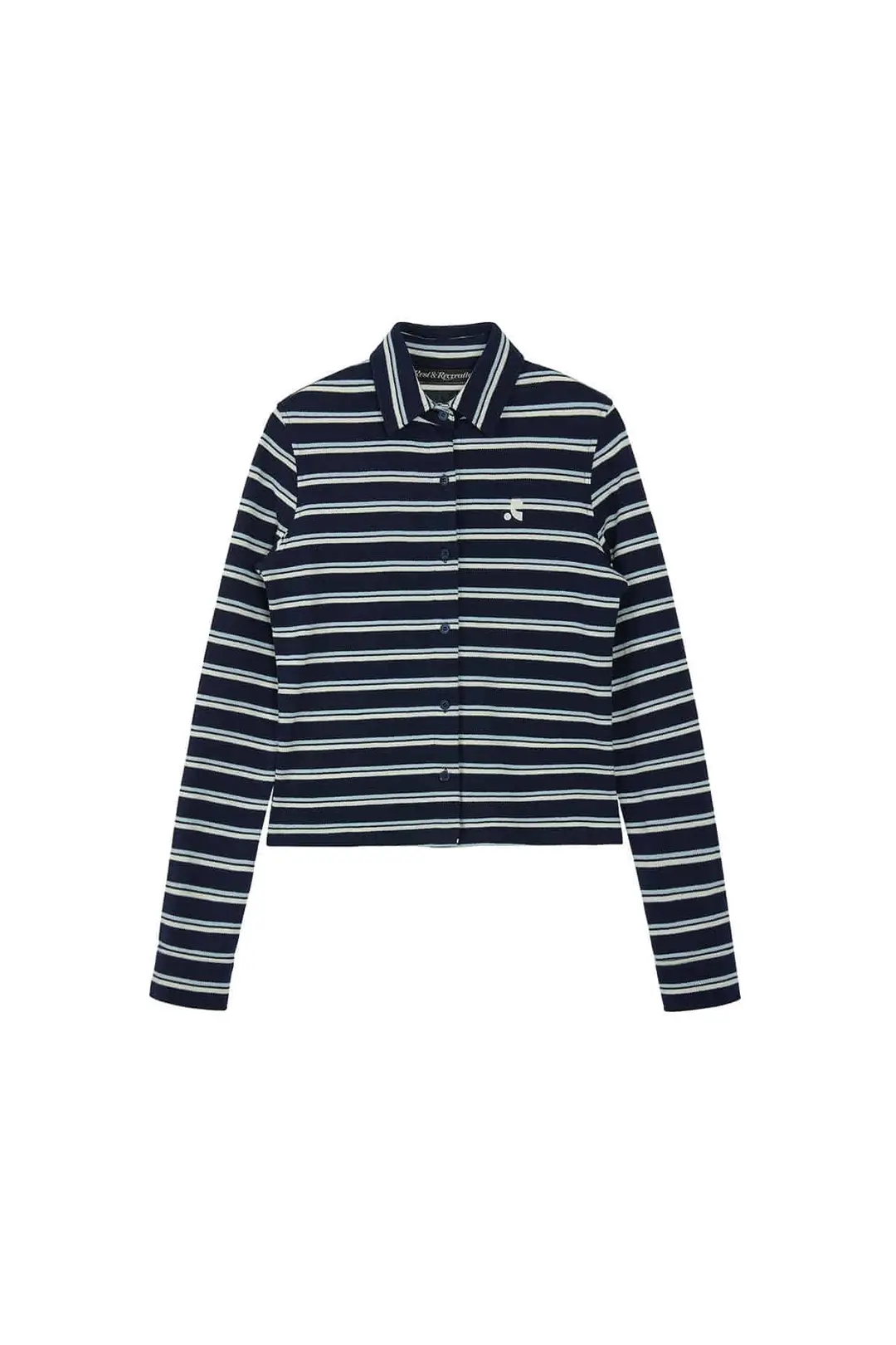 STRIPE JERSEY SHIRT - NAVY