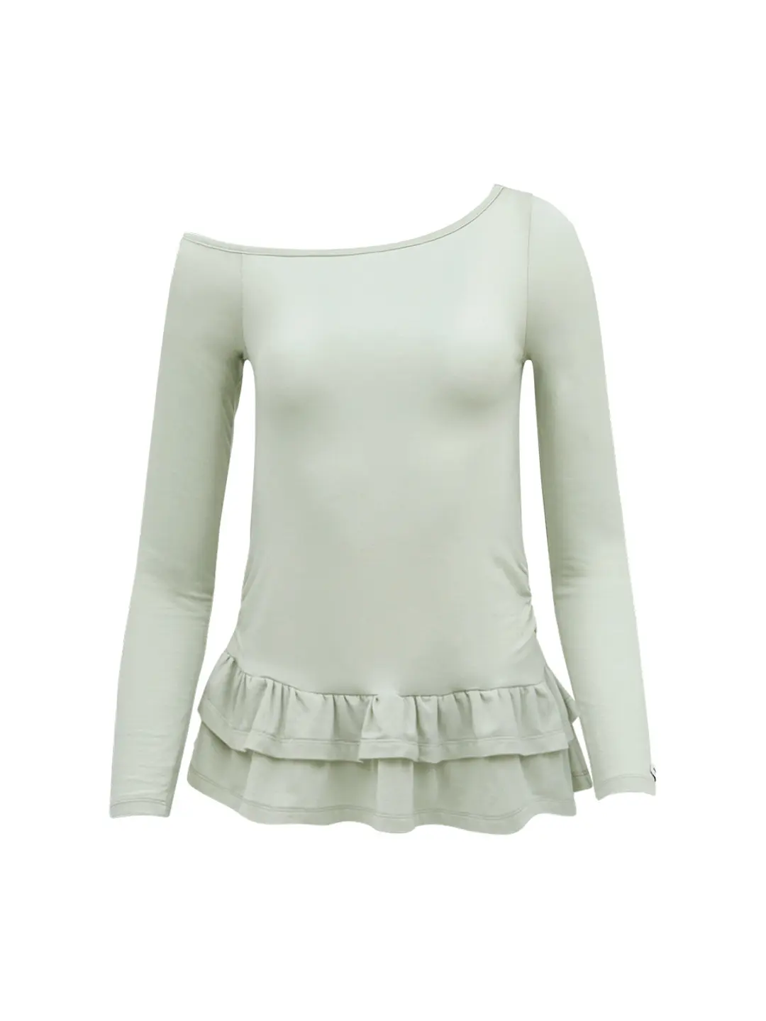 ONE SHOULDER FRILL T (MINT)