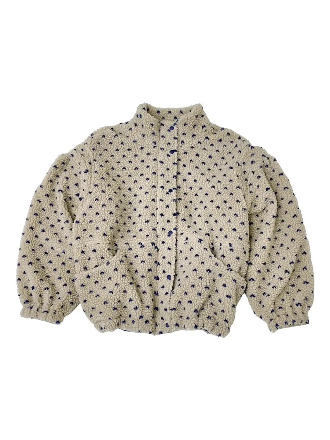 [문가영,슬기 착용] Dot Fleece Jacket Ivory_F253JP03