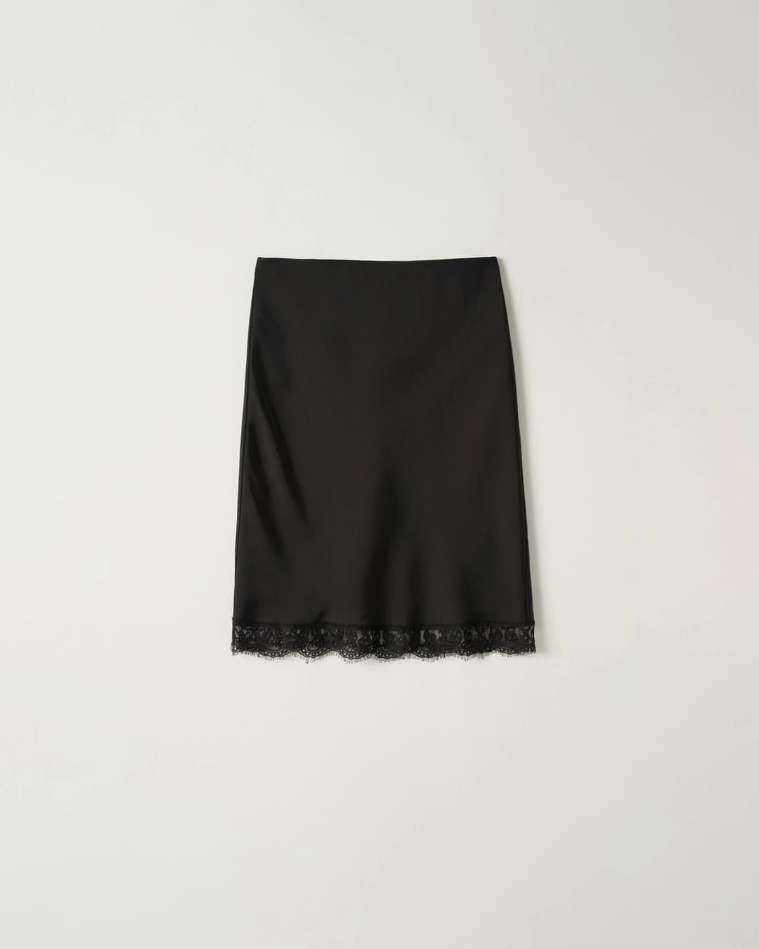 Lace Slip Skirt [BLACK]