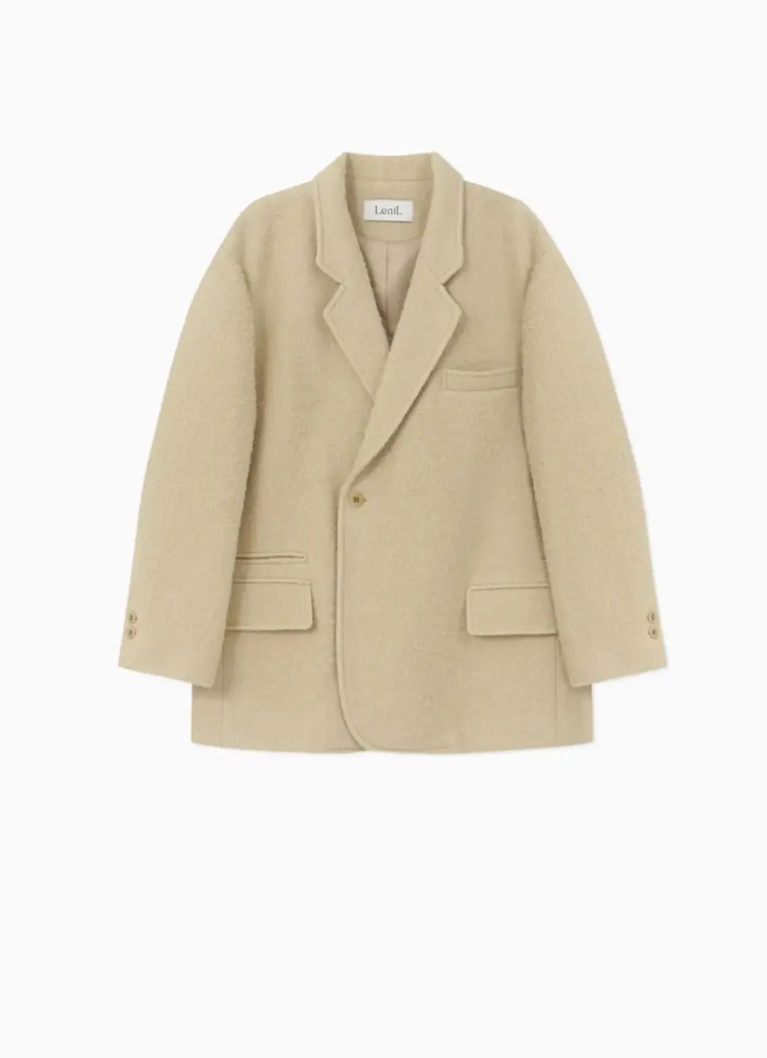 Alpaca Brioche Boucle Jacket (Butter)