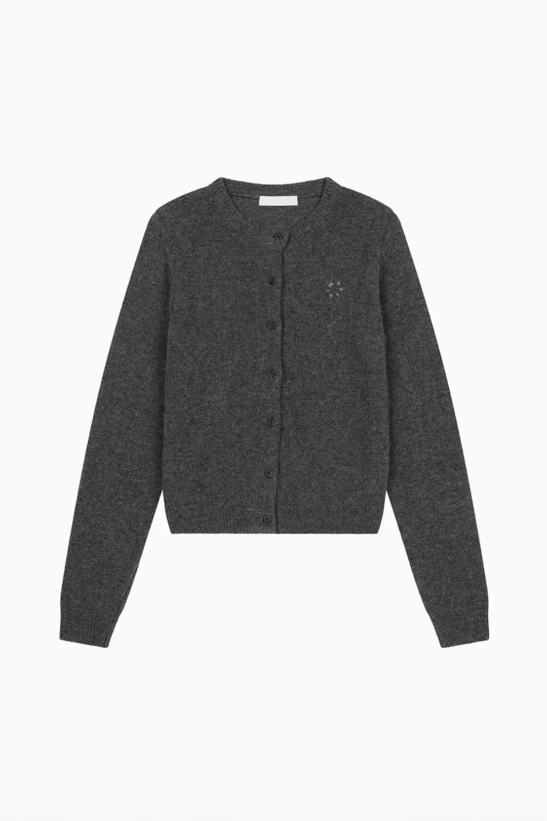 BASIC STANDARD CARDIGAN, GRAY