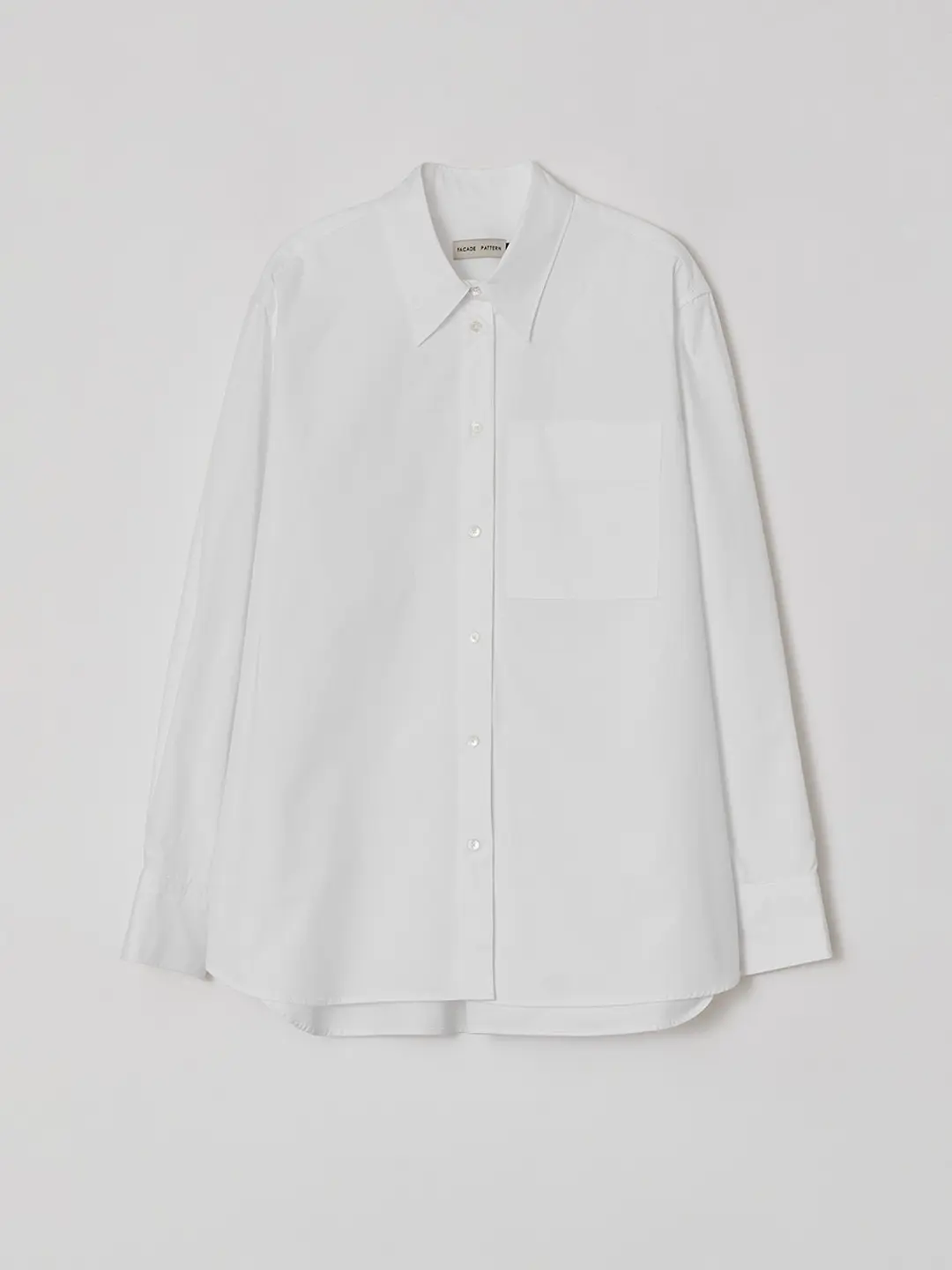 오버핏 포플린 셔츠_off white