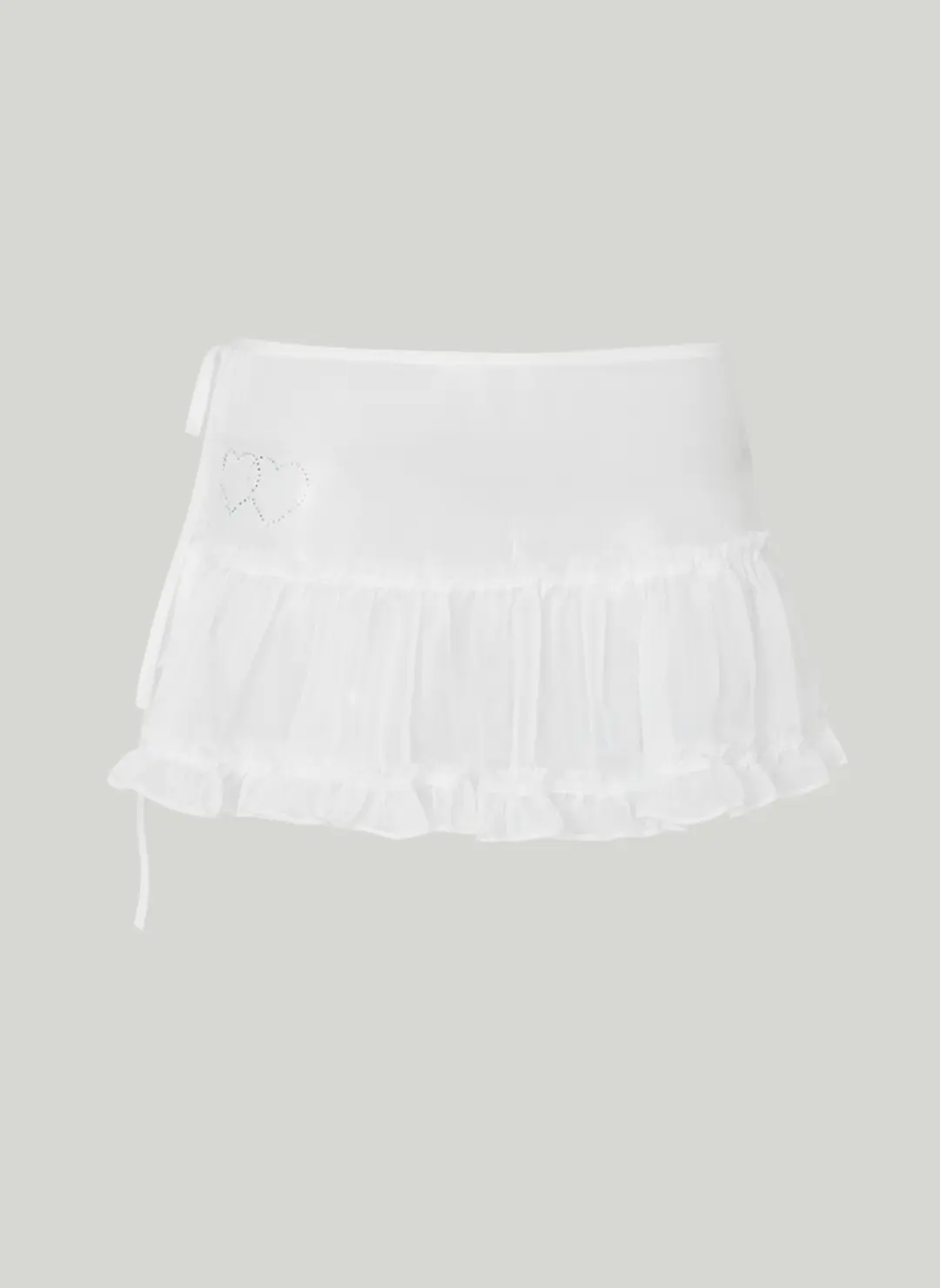 Glow Sheer Layering Skirt  (White)