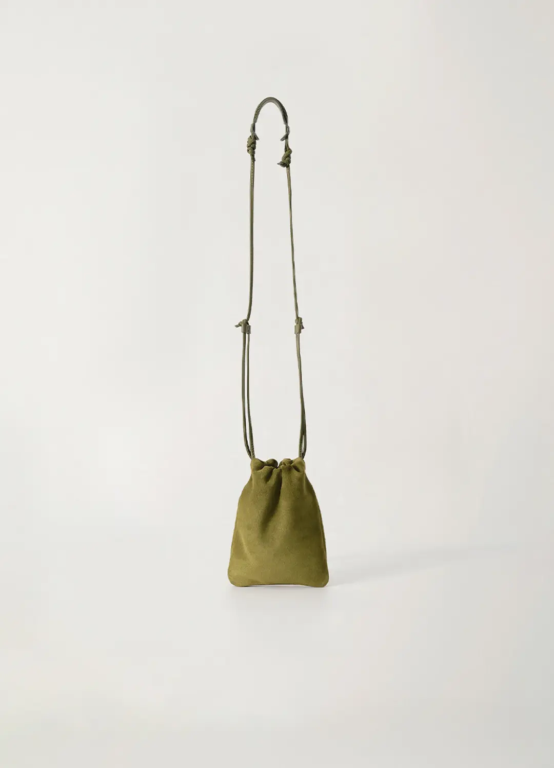 Fatu shoulder mini bag (Olive green suede)
