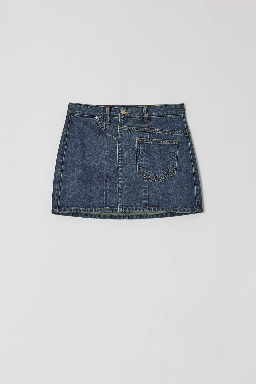 WRAP DENIM MINI SKIRT