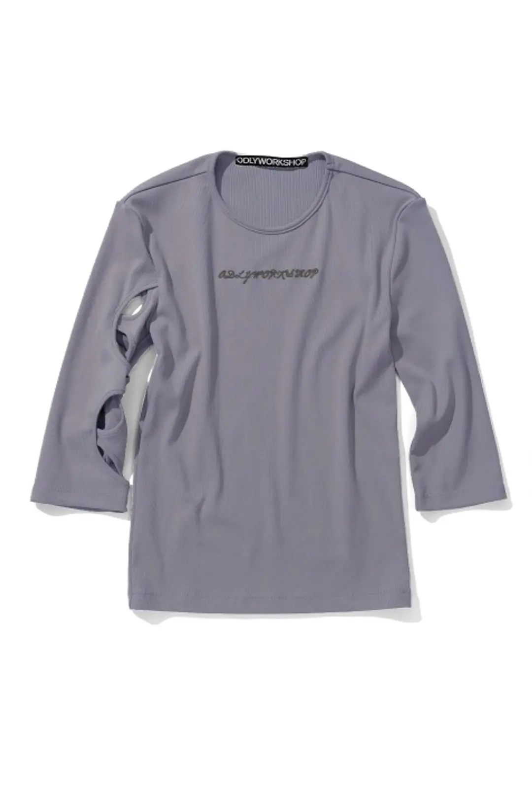 Periwinkle 3-Quarter Cutout Tee