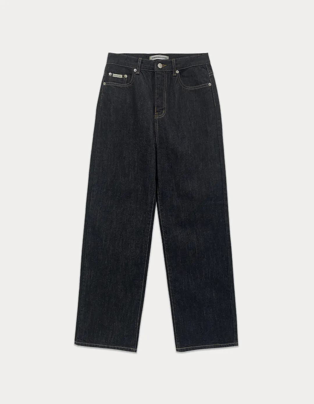 Jeff Raw Wide Denim Pants - Raw Blue