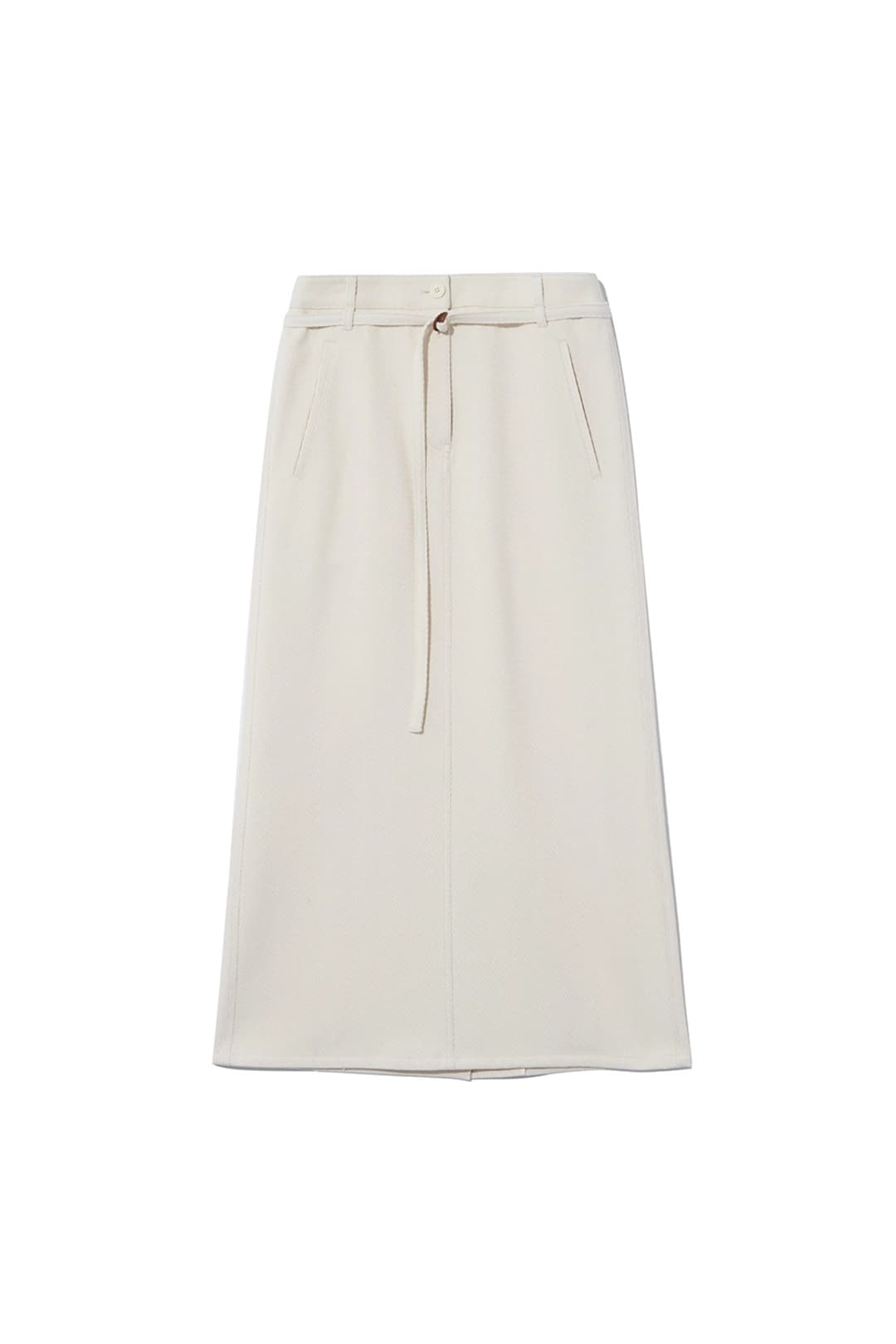 TESSA BELTED SKIRT in COTTON [ECRU]