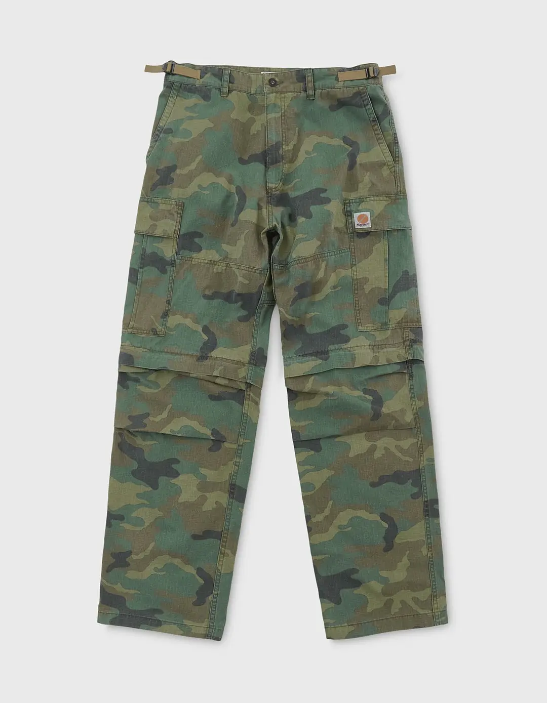 STONE WASHED CARGO PANTS / Camouflage