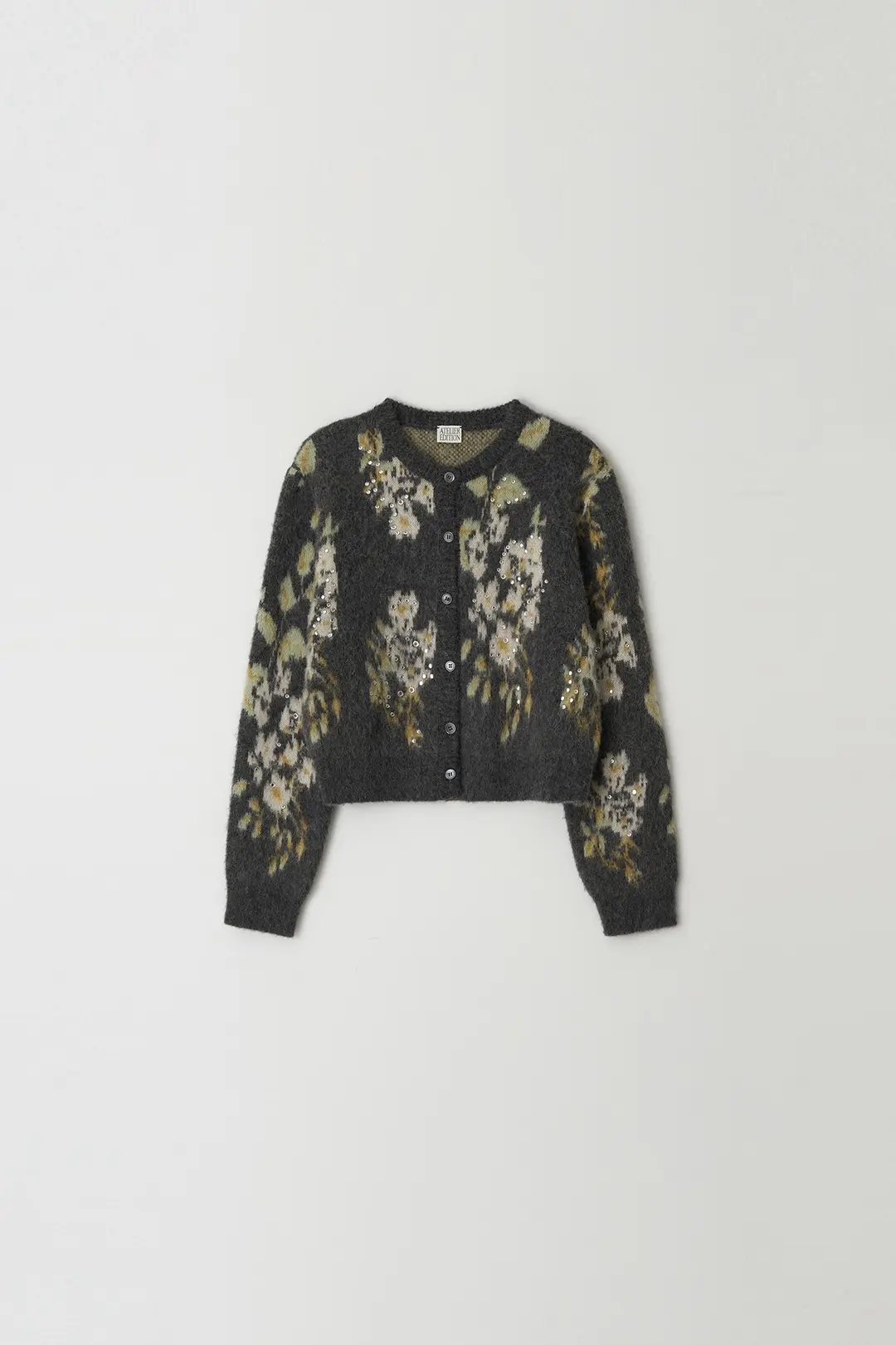 Flower Cardigan (charcoal)