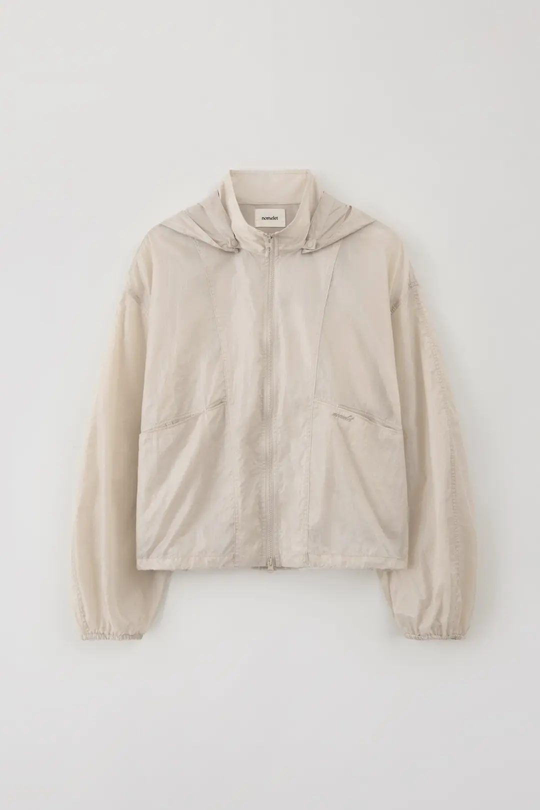 Sheer 시어 윈드 브레이커 - peach beige