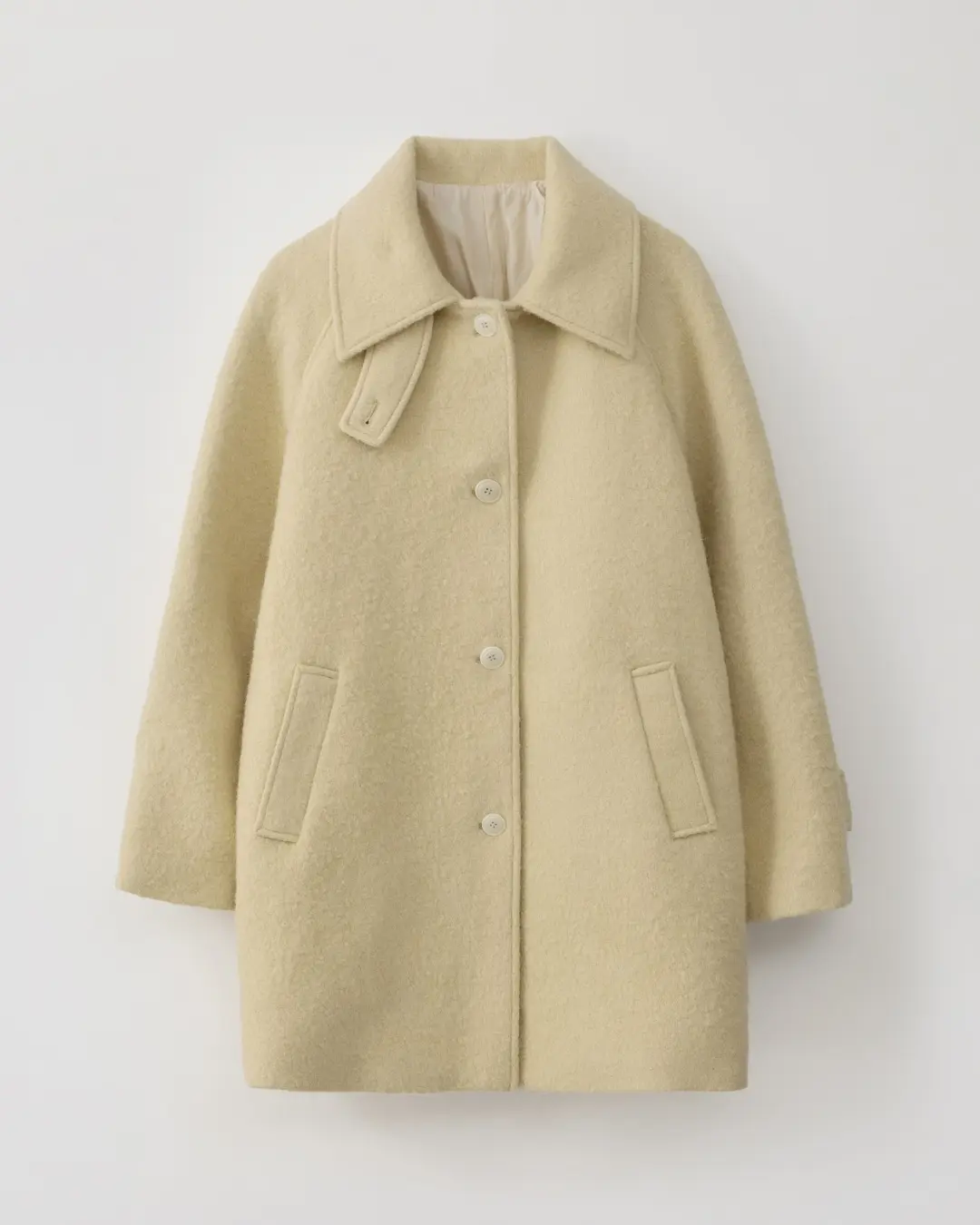 Besty 베스티 부클 하프 코트 - butter