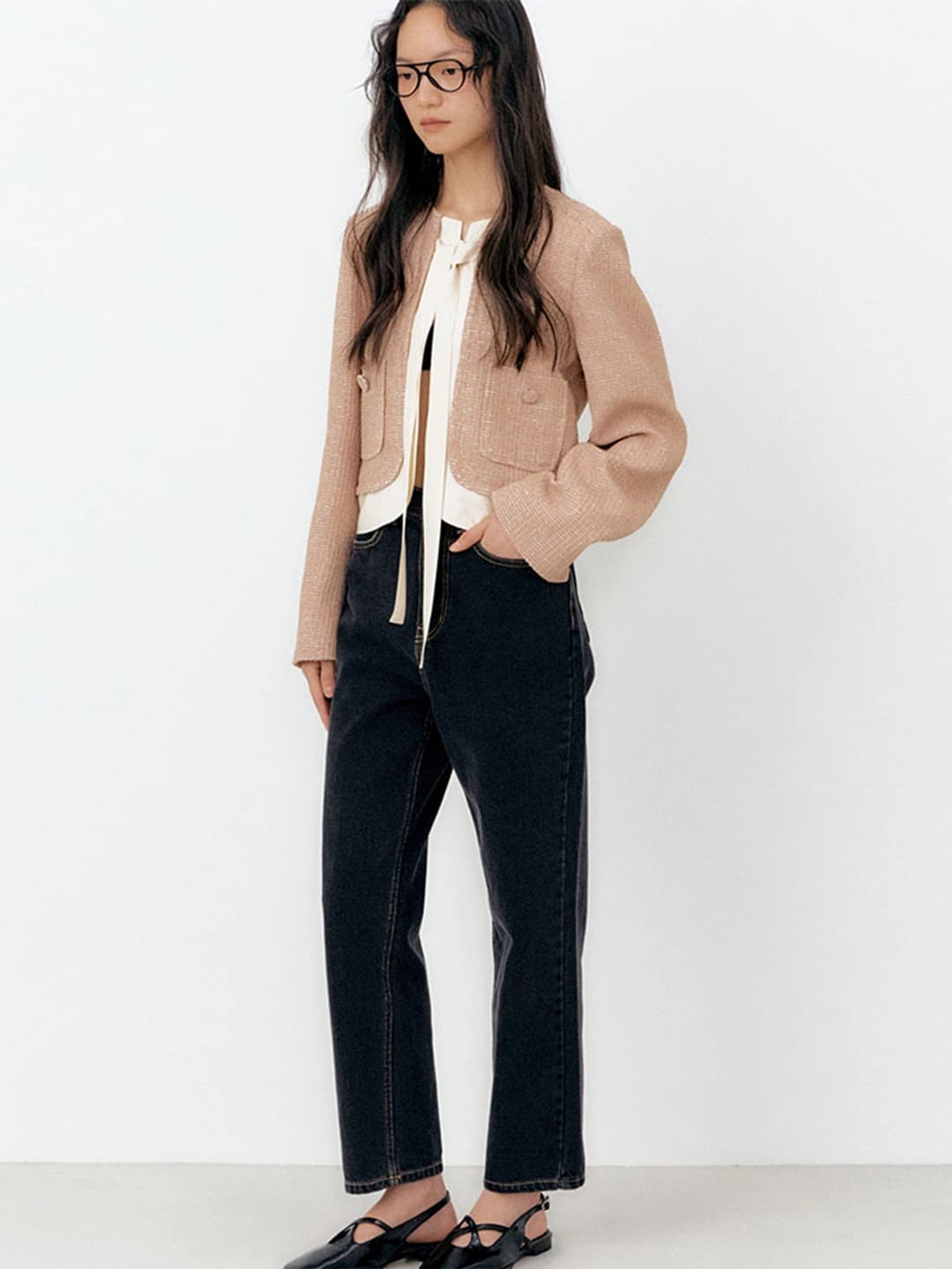 25 Spring_ Orange Tweed Blazer