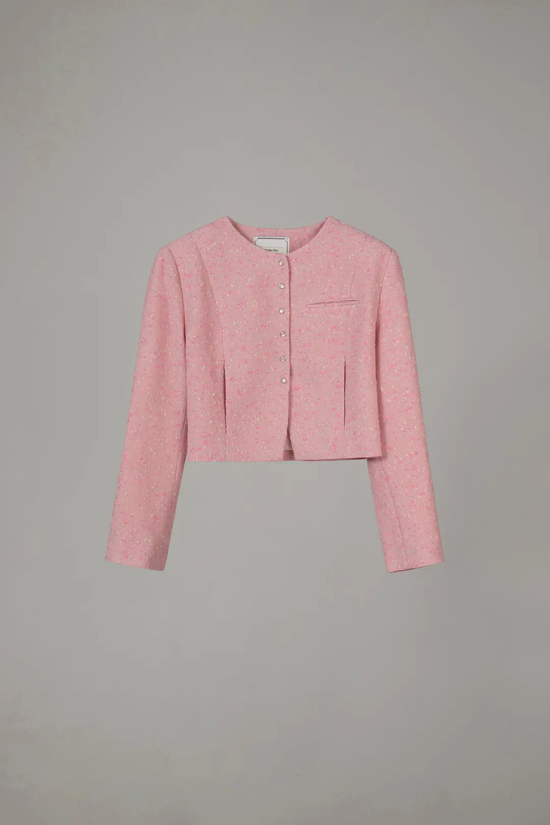 SNAPPED TWEED JACKET_PINK