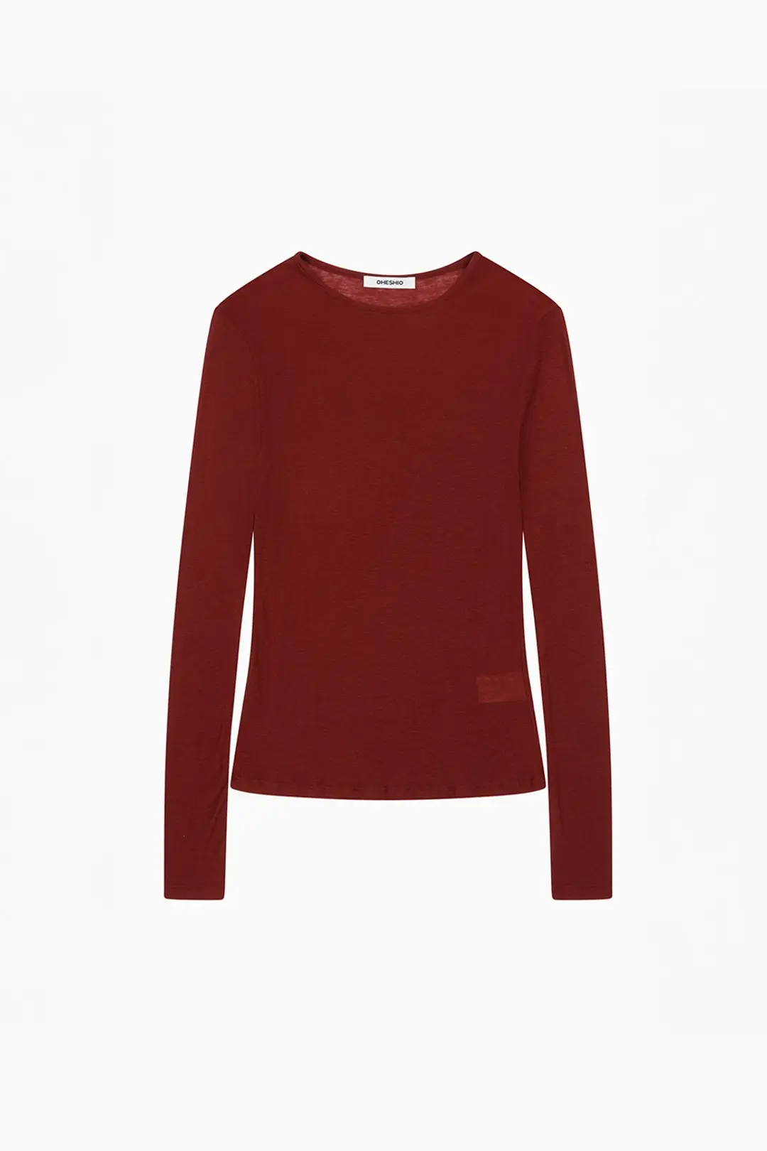 BASIC LONG T-SHIRT, BURGUNDY