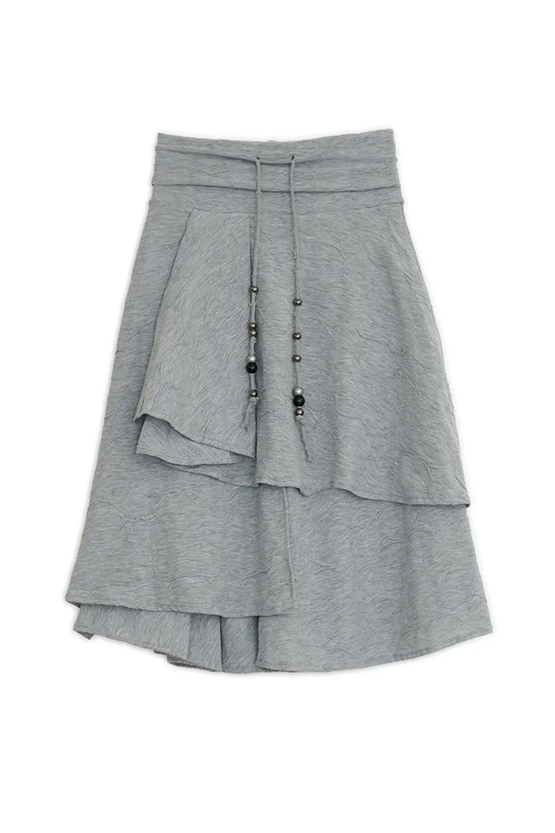 Star flayered midi skirt (Gray)