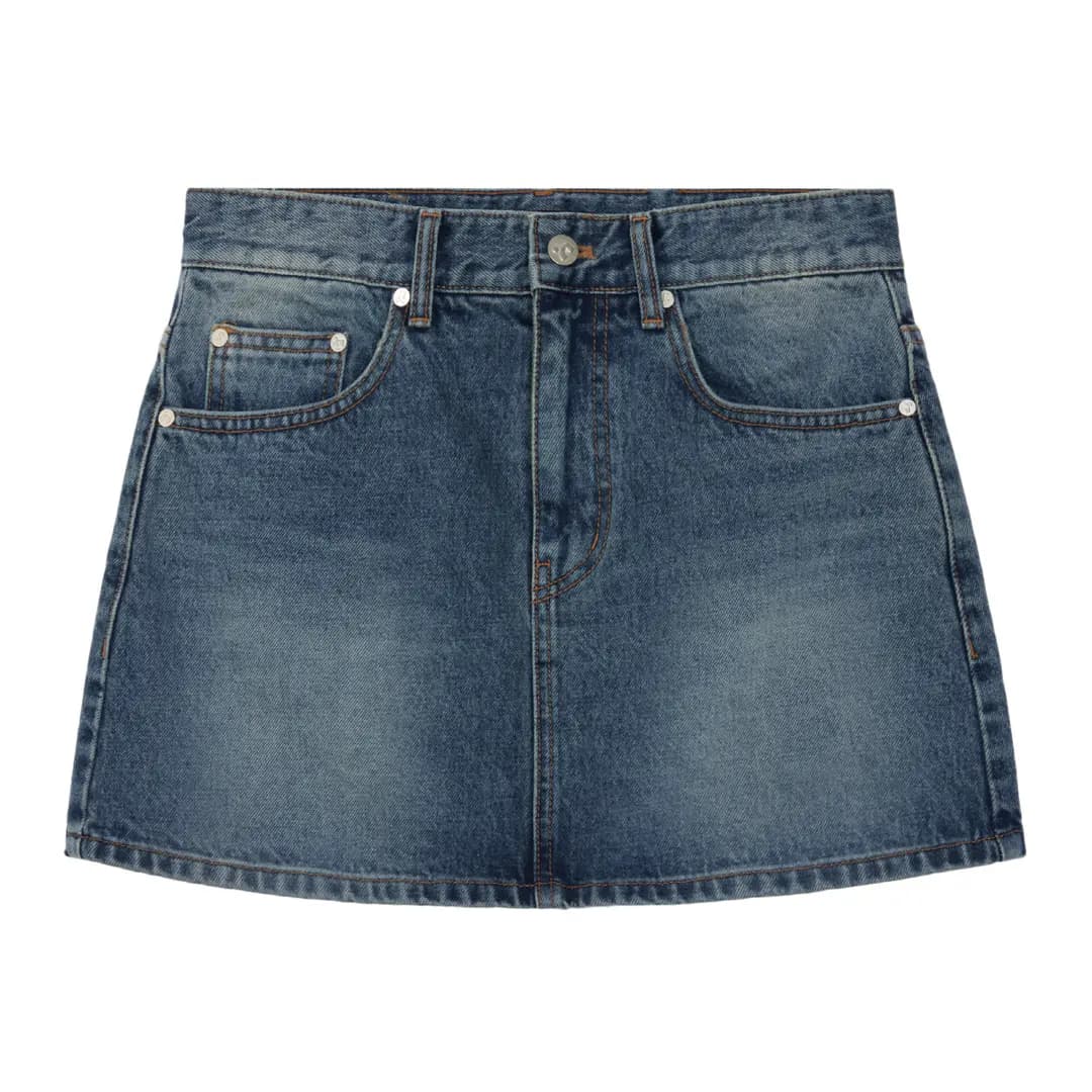 DENIM MINI SKIRT - BLUE